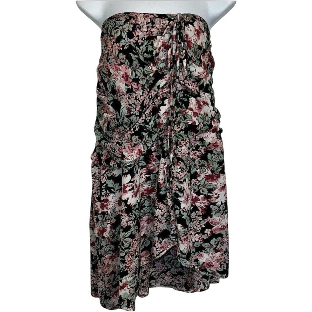 WALTER BAKER Gorgeous Tropical Night Strapless Slanted Hem Dress NWOT $188 4