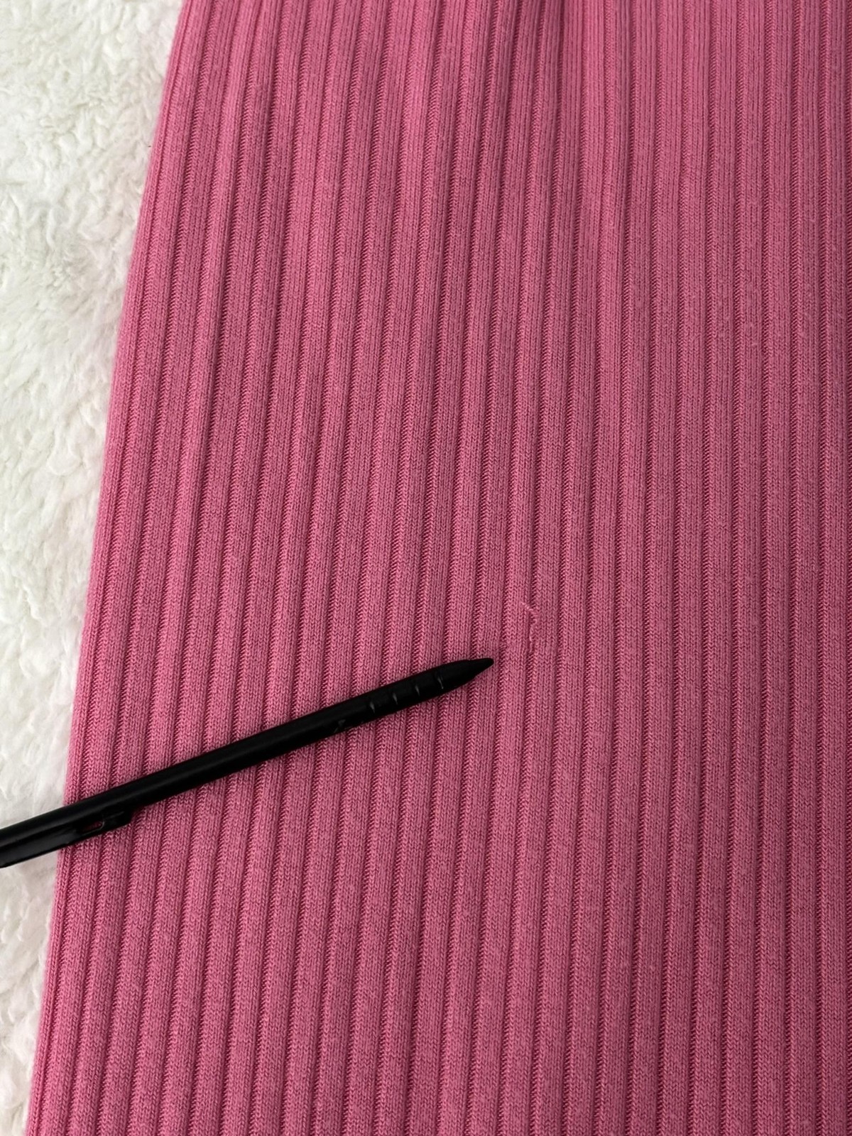 Reformation Paso Ribbed Knit Tank Dress Womens XL Pink Button Front Loungewear