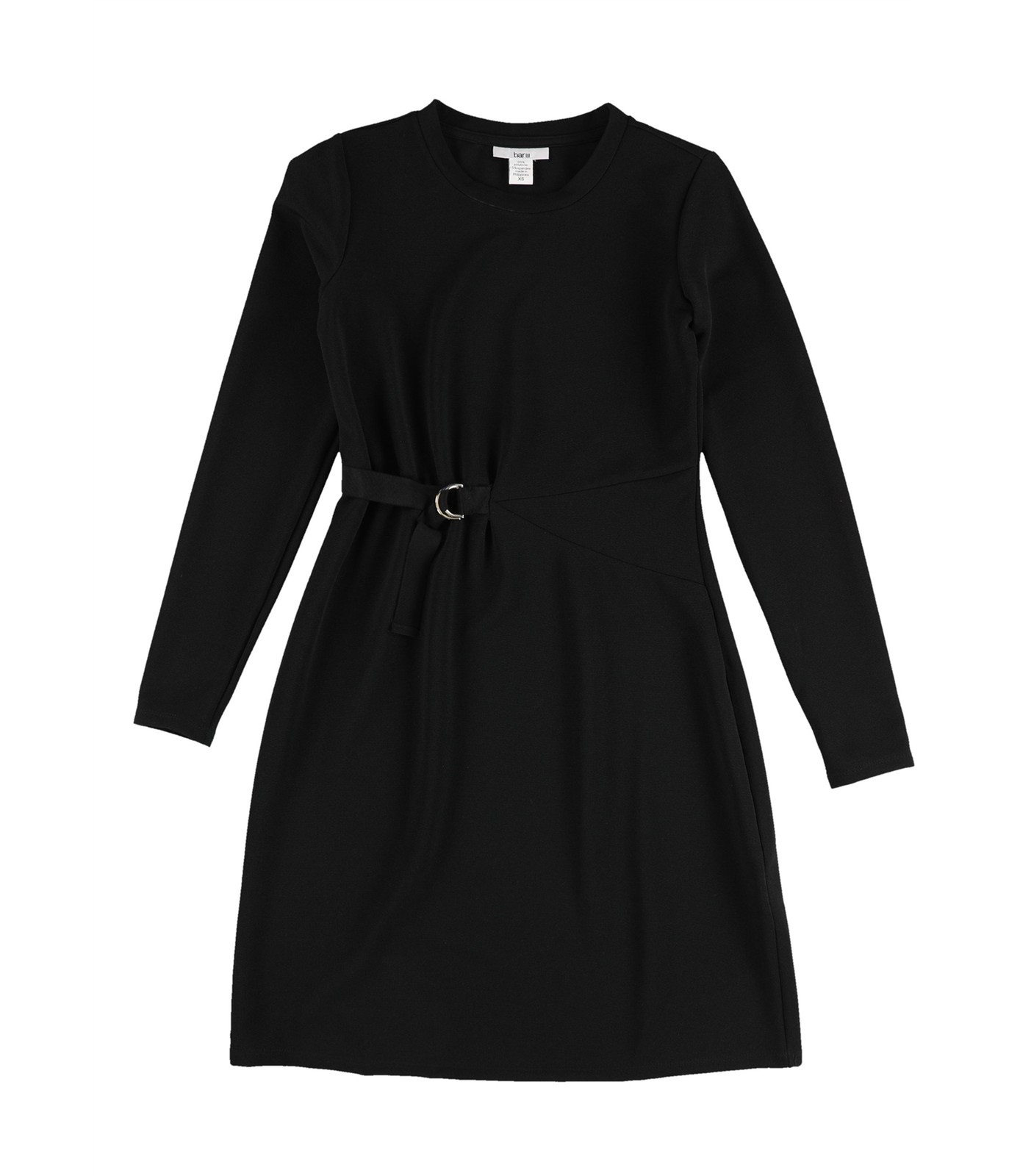 bar III Womens Belt Shift Dress, deepblack, S