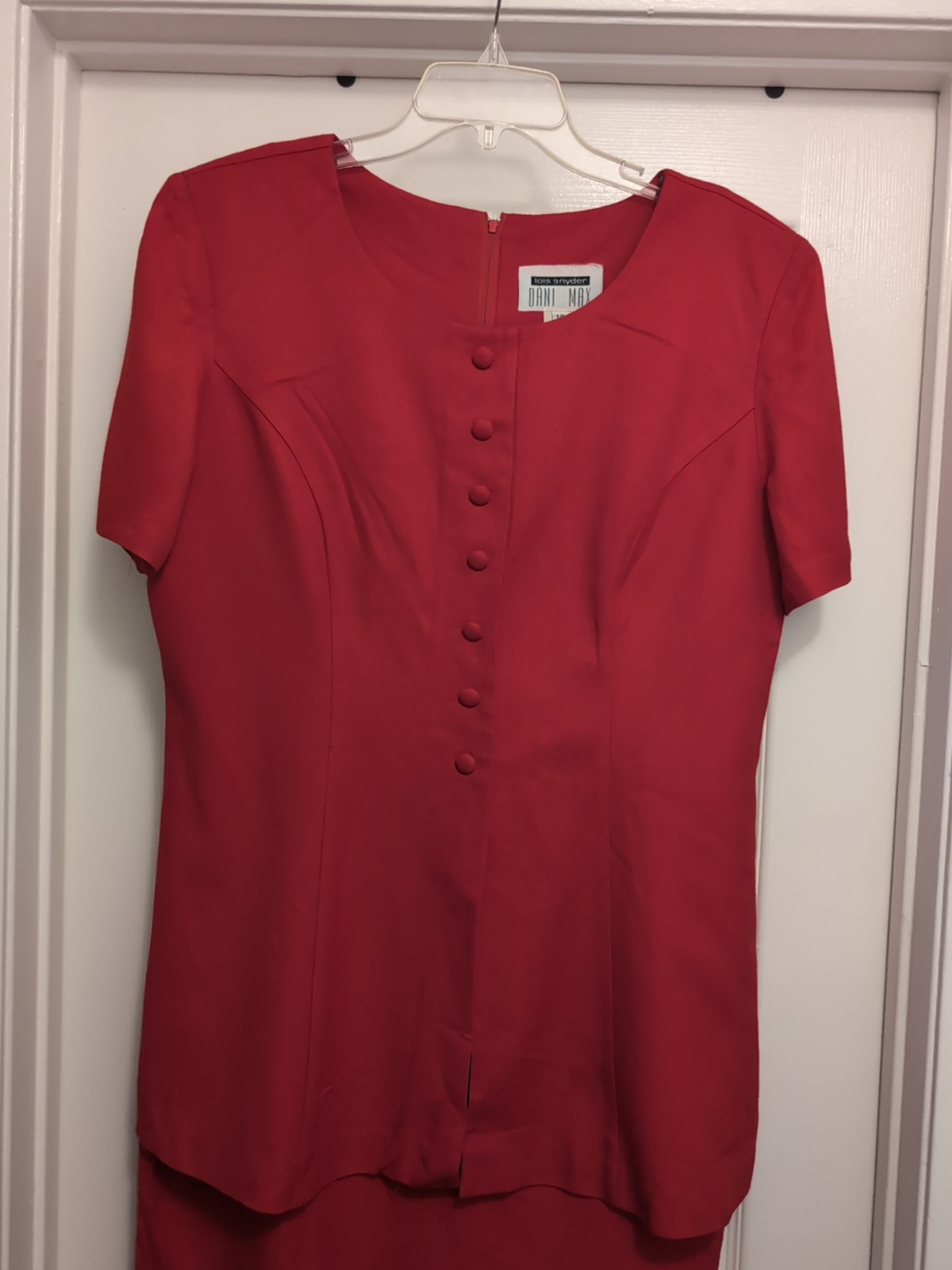 EUC Dani Max Red Separates-look Dress, Jacket Over Skirt, size 14, Gorgeous!