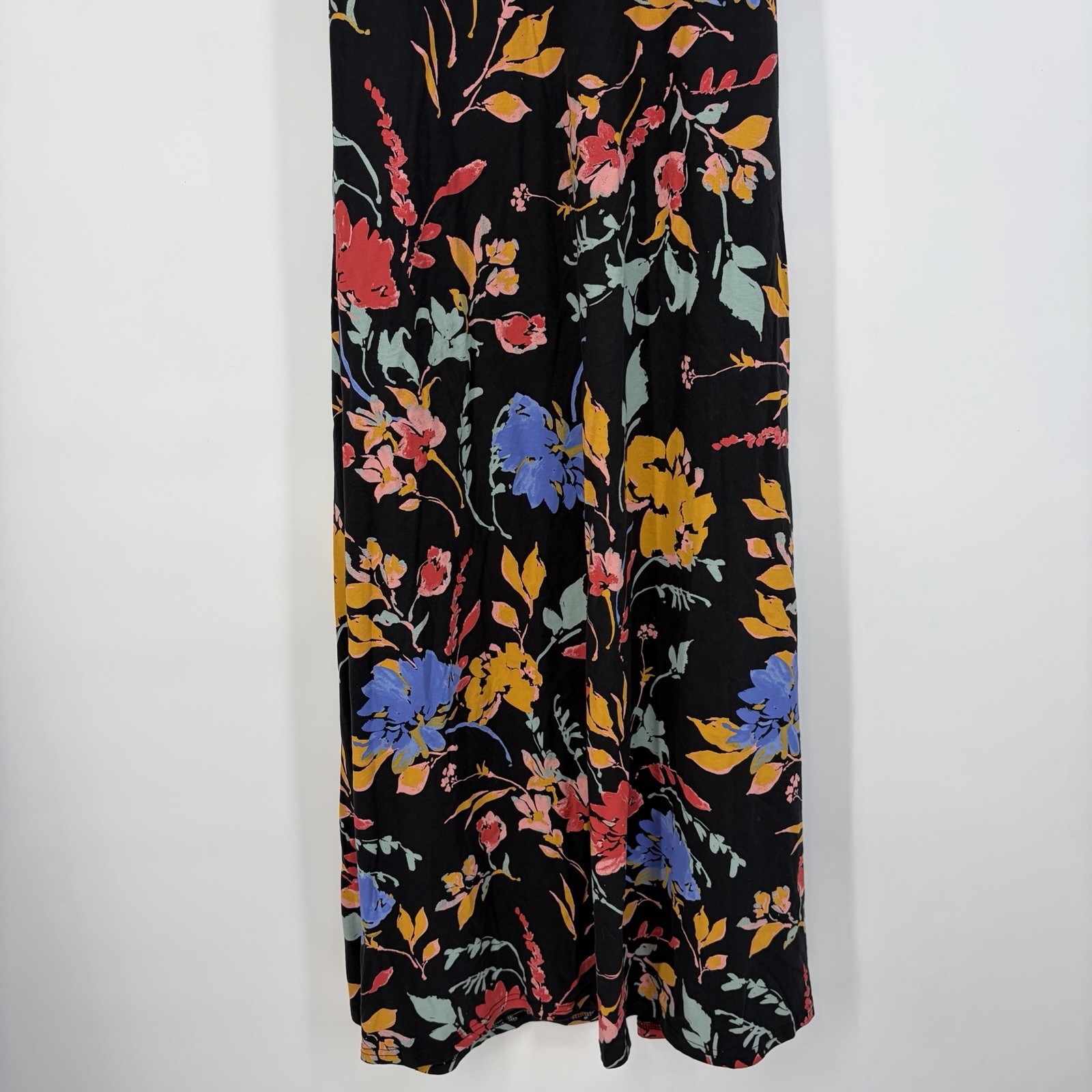 Pact Fit And Flare Crossback Maxi Dress S Nightfall Blooms Organic Boho Floral