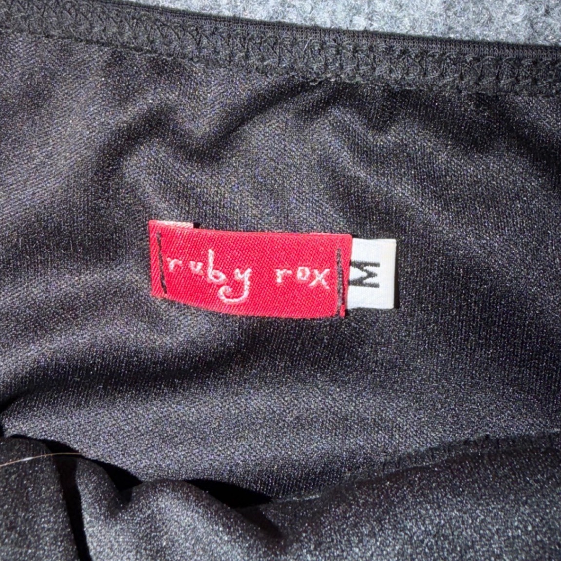 Y2K Ruby Rox Black Sequin Bow Empire Waist Babydoll Dress M vintage