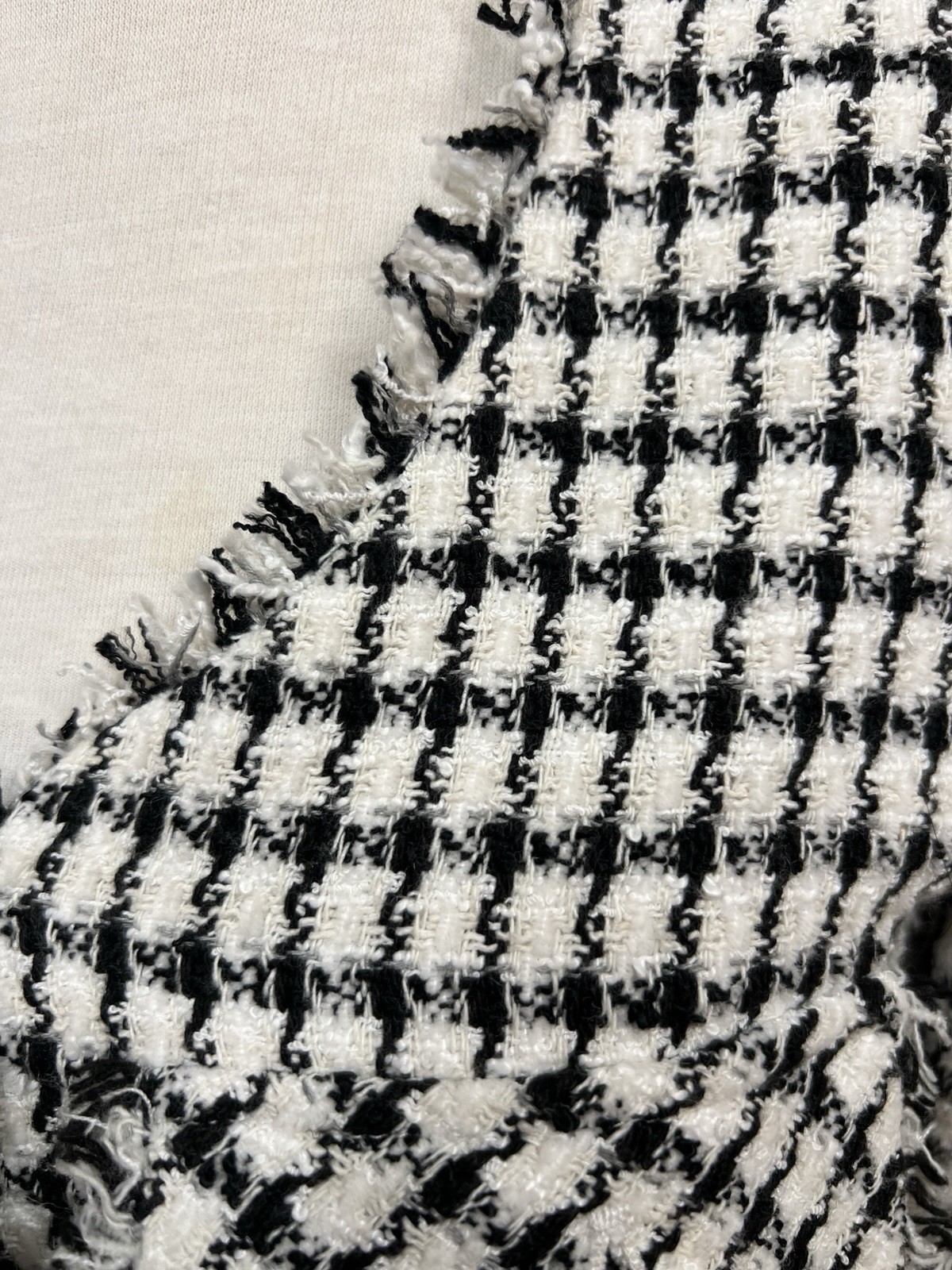 Derek Lam 10 Crosby Checked Boucle Tweed Mini Dress Size 0 Black And White