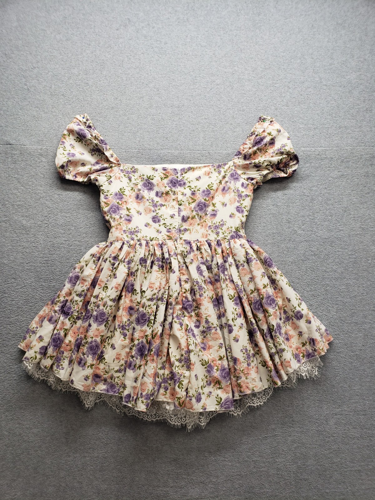 Cider Women Mini Dress XS Multicolor Floral Back Zip Ruffle Built In Short Party