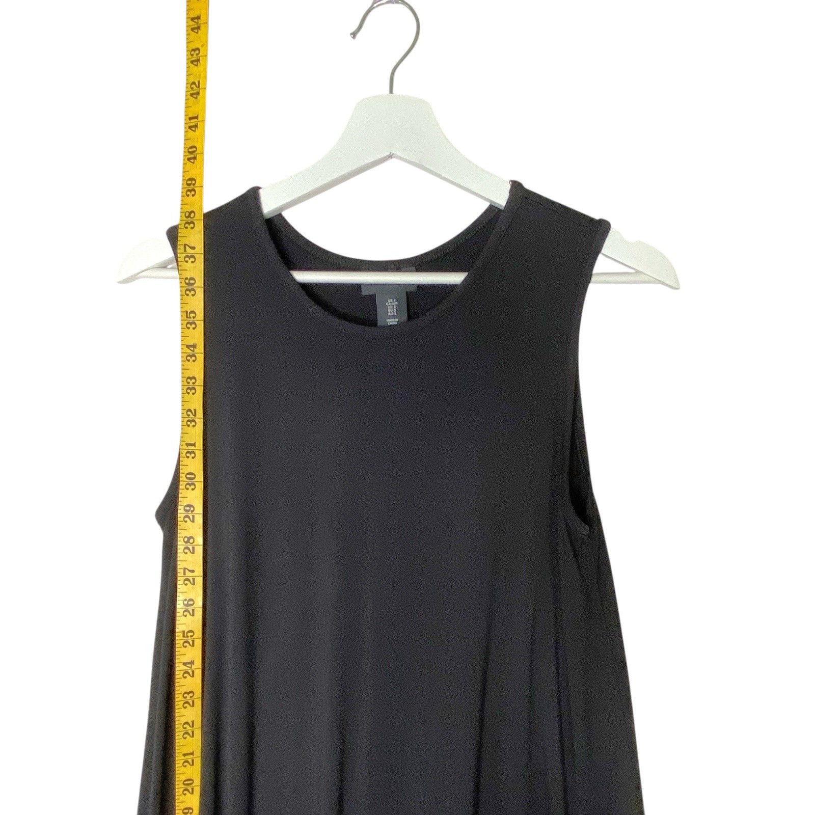 Adrienne Vittadini Dress Womens Small Sleeveless Black Stretch Comfort