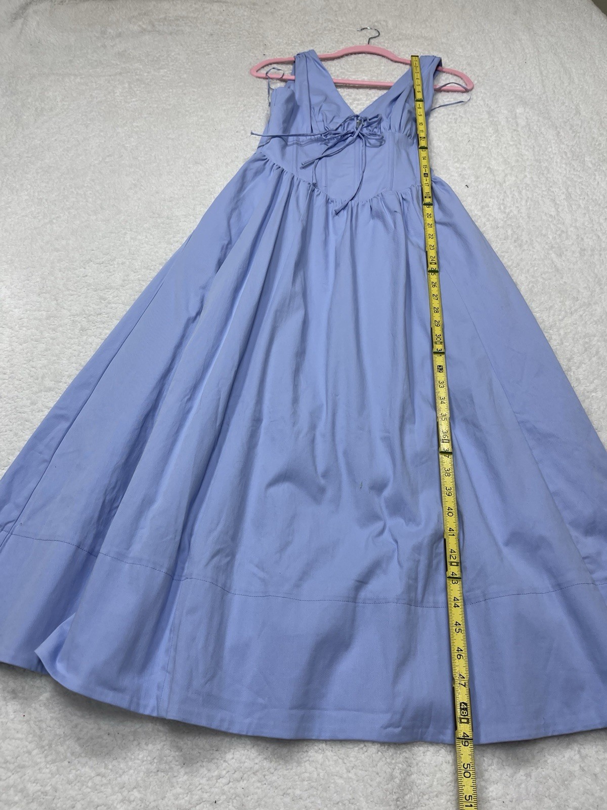 Anthropologie ASTR The Label Midi Dress Blue Maili Preppy Vacay Boho Small NWT
