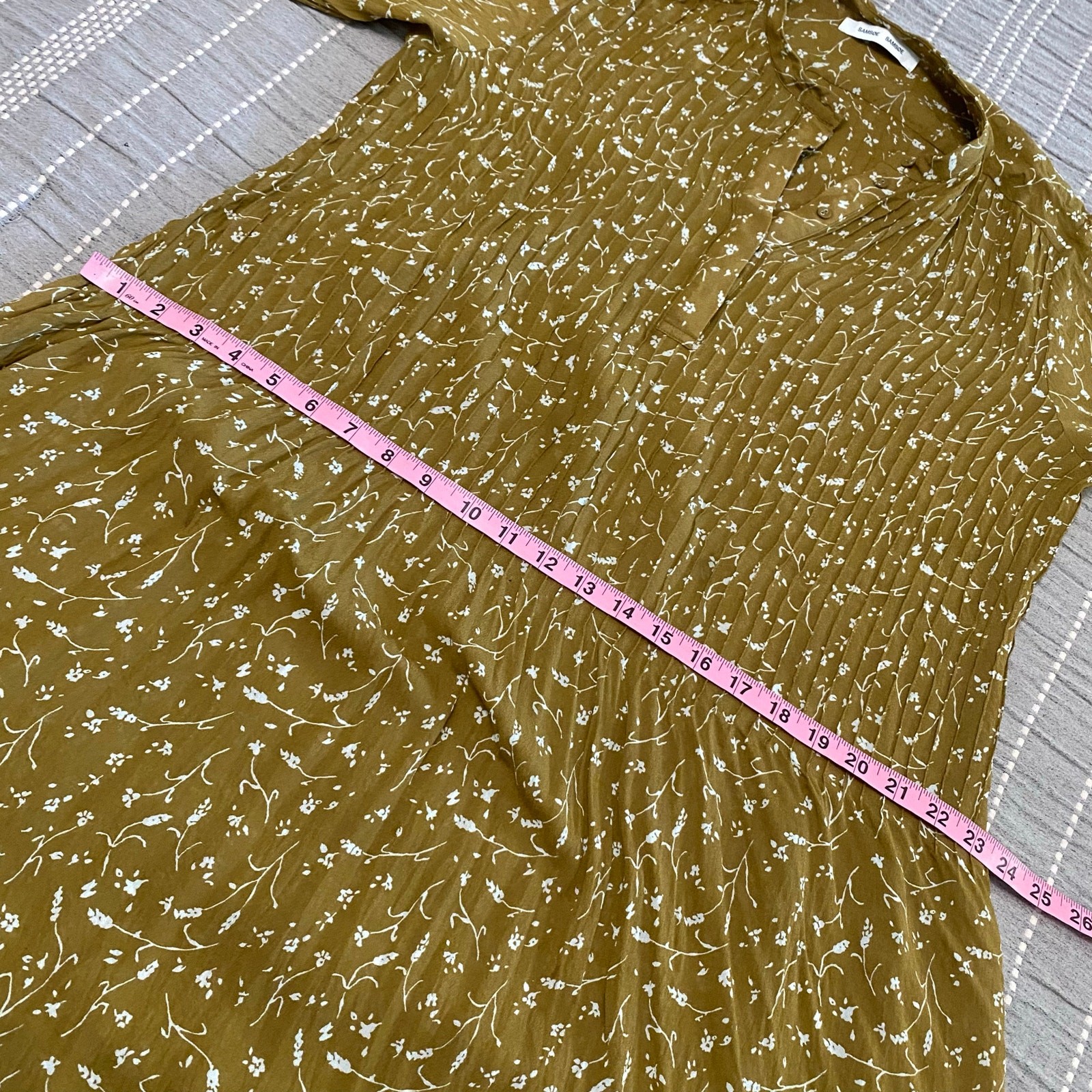 Samsoe Samsoe Pleated Midi Sheer Dress Women’s Size Large Cottagecore Fairy