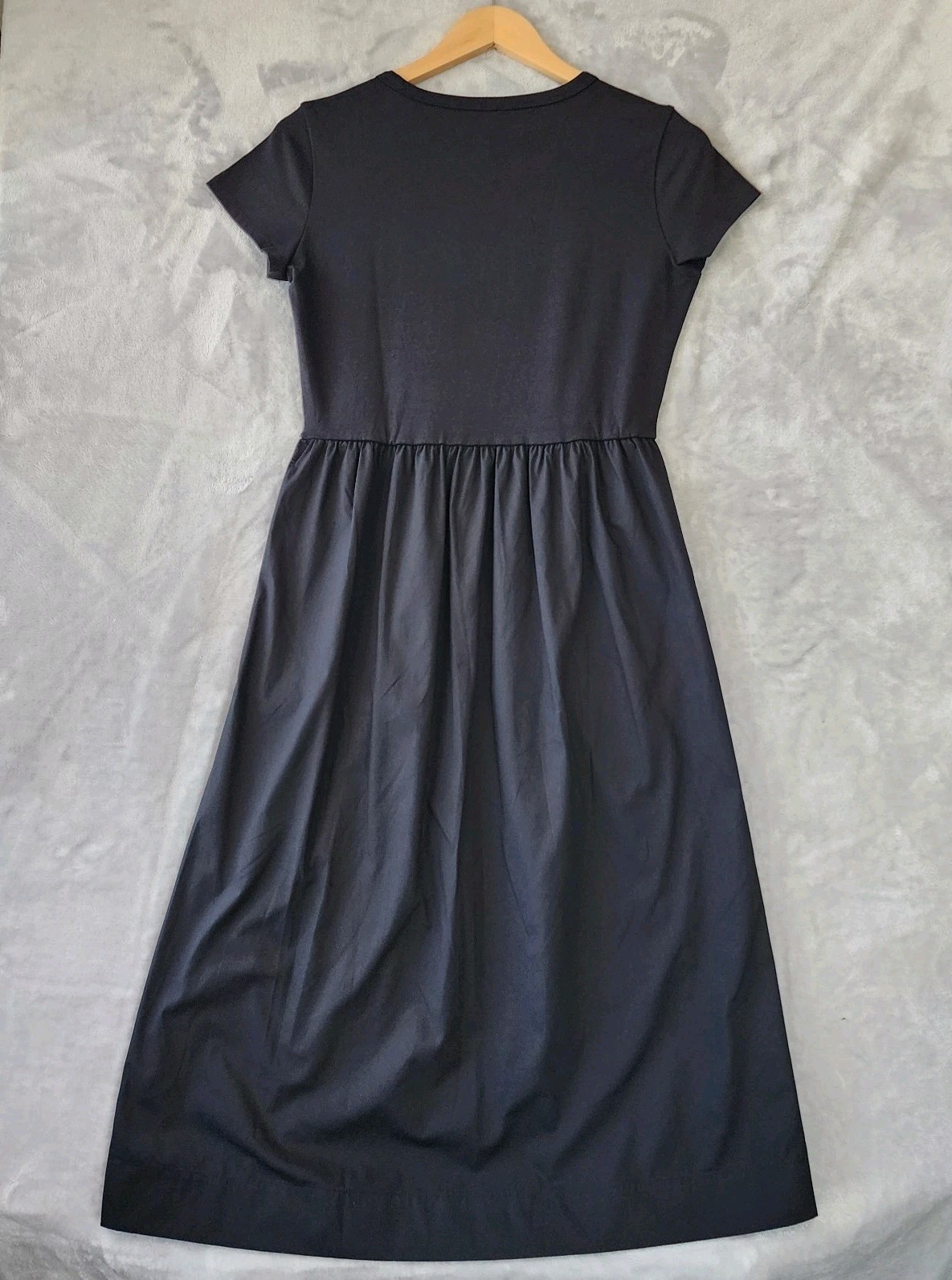 J.Crew Dress Womens Size Small Petite Black Pockets Short Sleeve Knit Top SP NWT