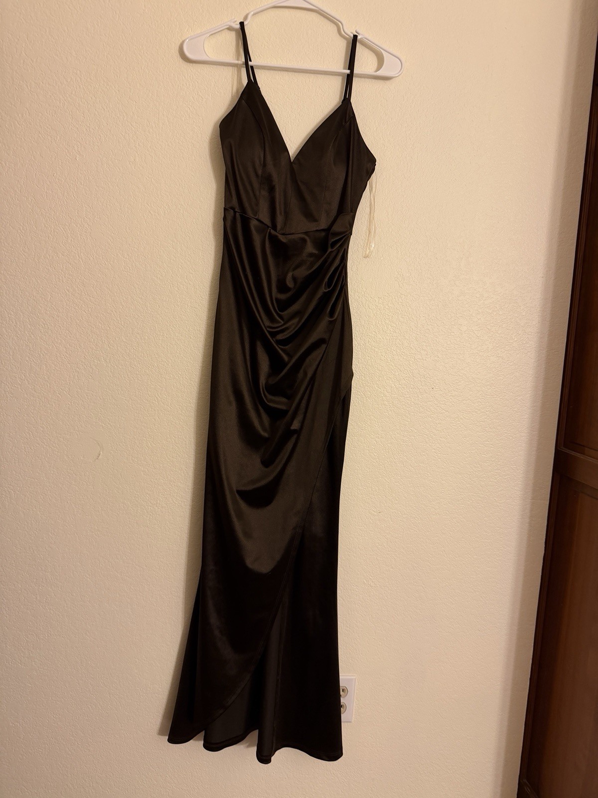 Honey And Rosie Brown Small Long Satin Dress Holiday Prom Dance Padded Bra