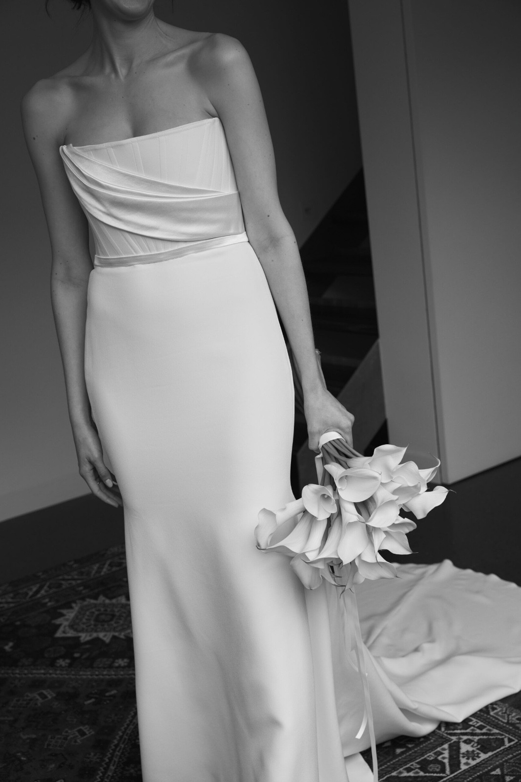 Alex Perry Elyse White Strapless Corset Draped Wedding Gown Dress 8 US 4 $6500