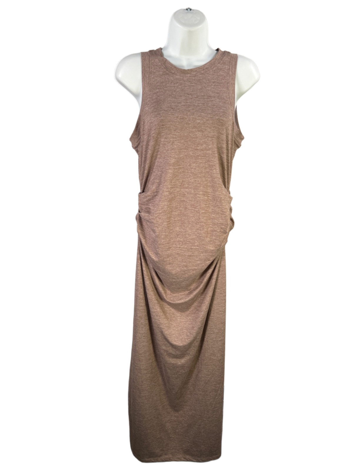 Lou and Grey Women’s Pink/Blush Brushedsoft Ruched Maxi Tank Dress – M