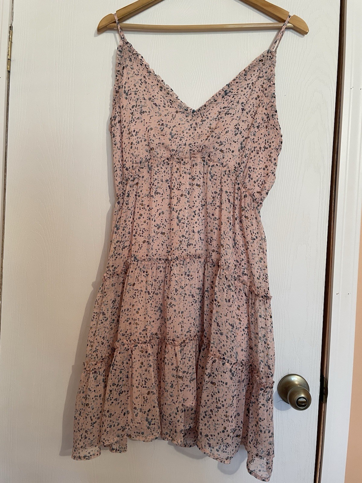 The Impeccable Pig Women Dress, Size L, Peach & Multicolor #summer