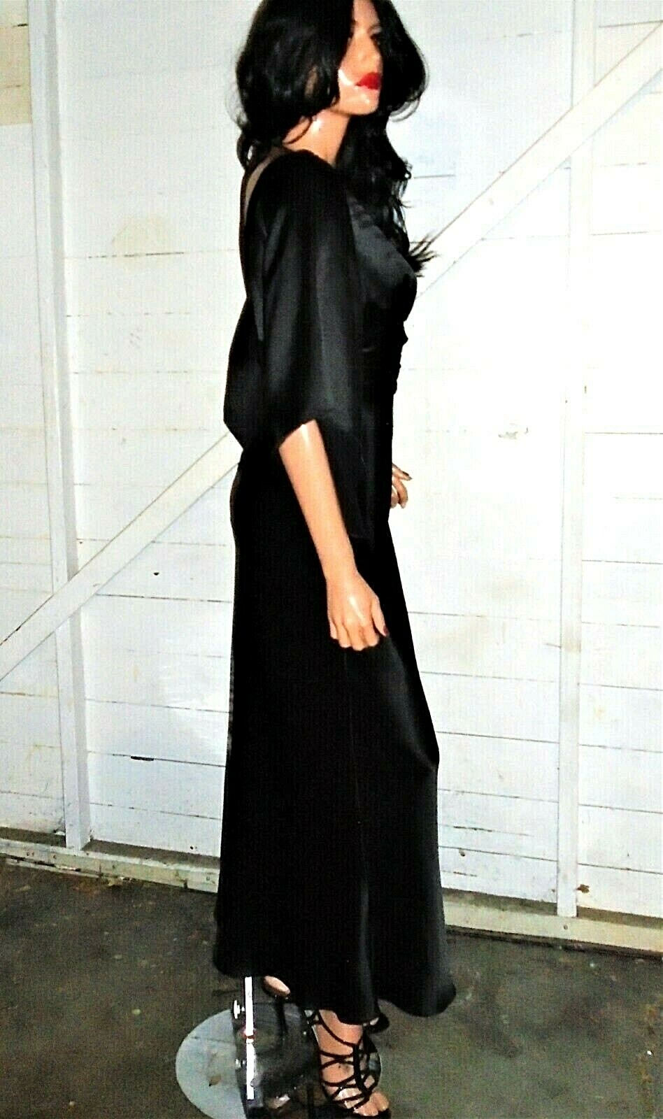 A.B.S. Collection Black Cocktail Maxi Dress 6 NWT $415