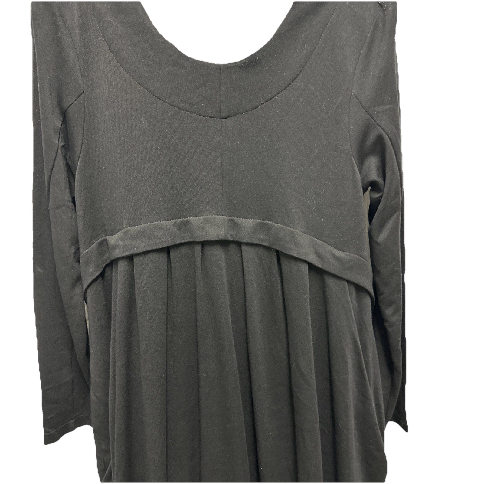 Gershon Bram Dress Womens Large Black Long Sleeeve Oversiized Bubble Hem Pockets