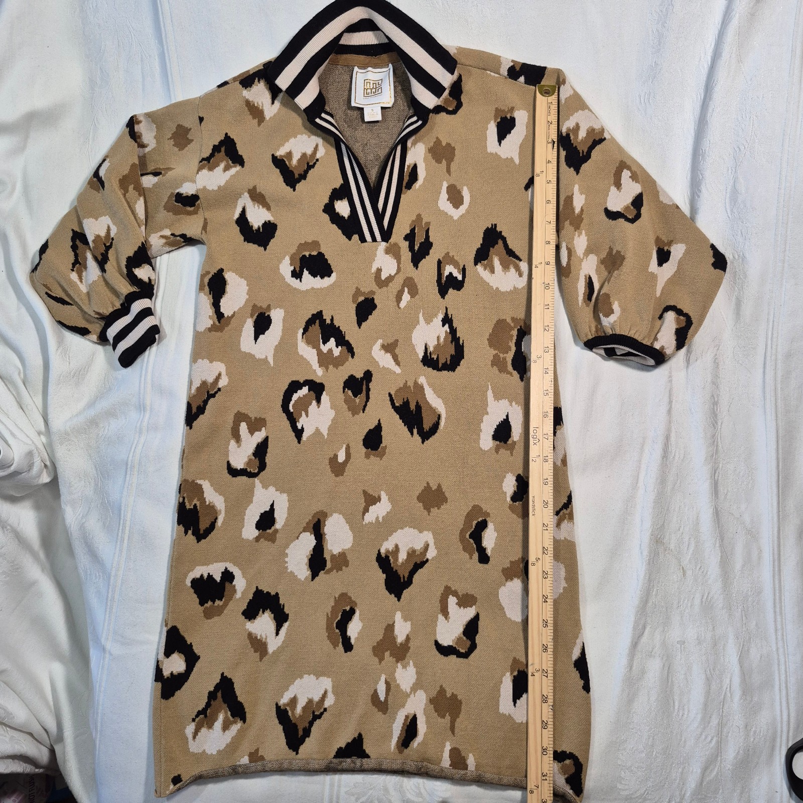 Emily McCarthy Lolli Cheetah Sweater Dress SMALL