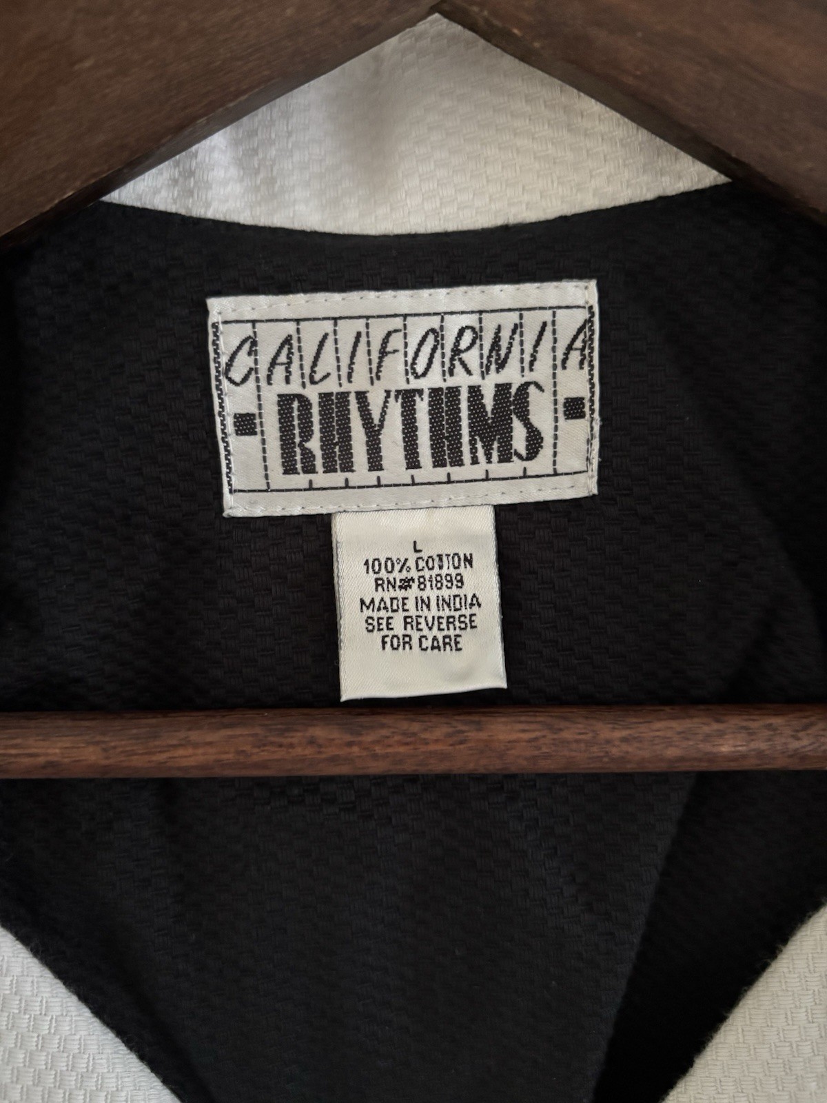 California Rhythms Black White Skort Dress L Collared Sleeveless Retro 90s