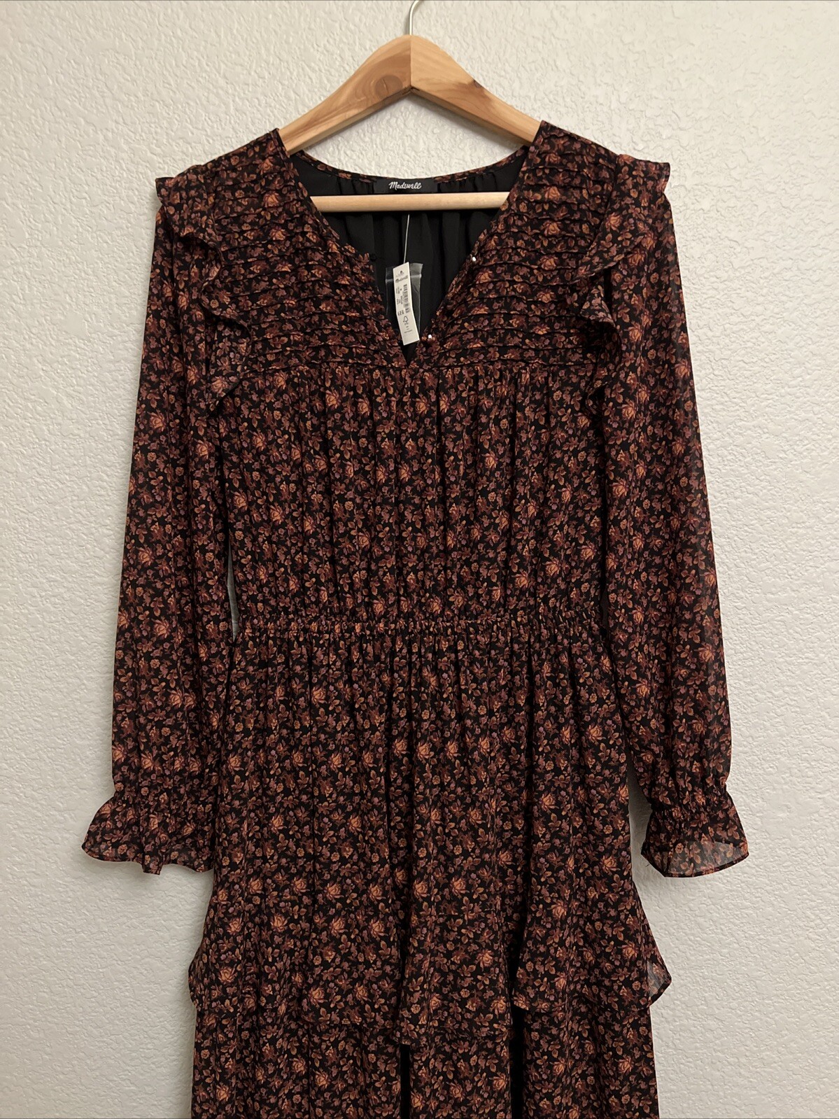 NEW Madewell Georgette Tiered Maxi Dress Ruffle Cottagecore Fairy Boho Peasant M
