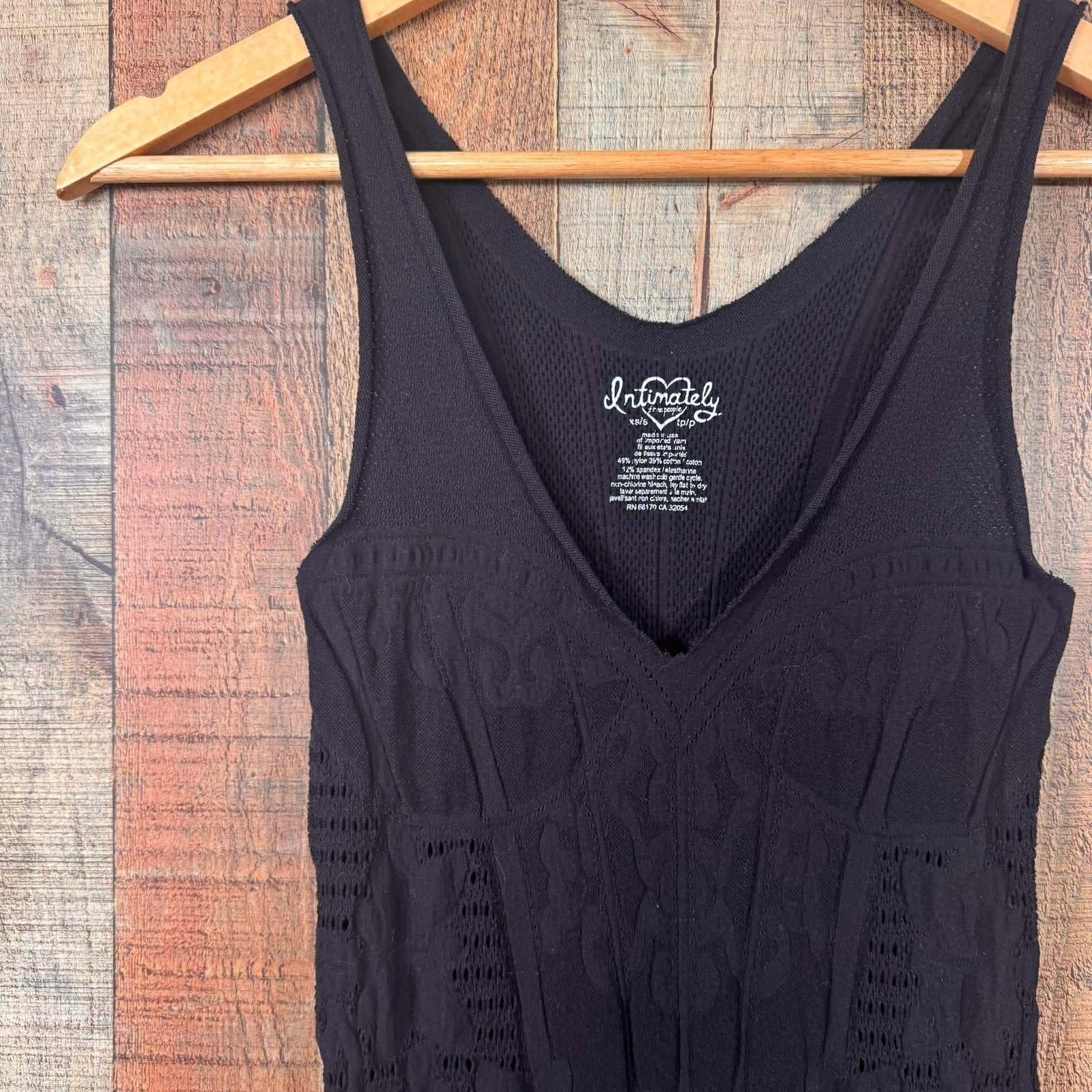 Intimately Free People Bella Coach Seamless Bodycon Dress Black XS Small Goth