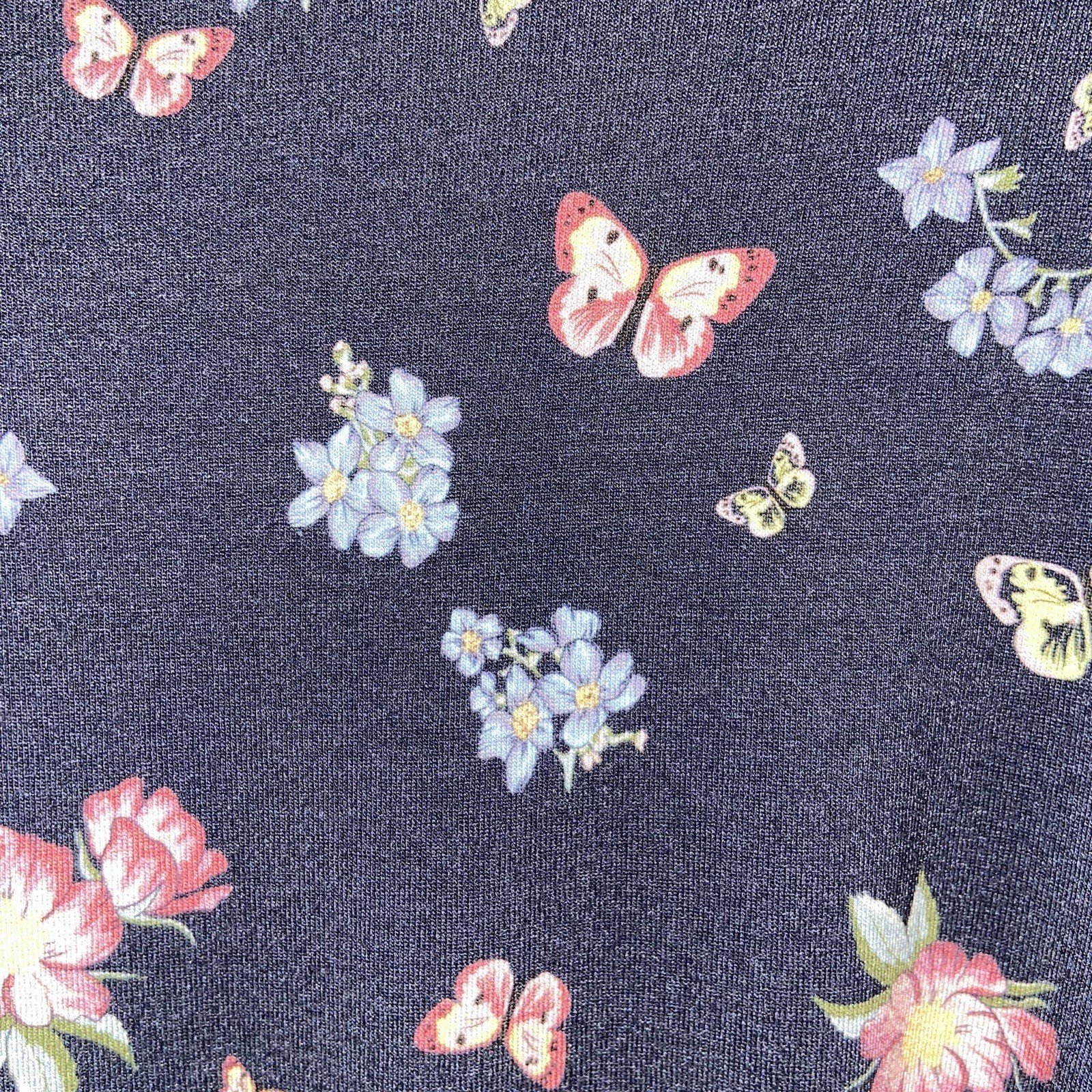 Barbour Dress Womens Size 6 USA Marlowe Floral Navy Preppy Coastal Butterfly