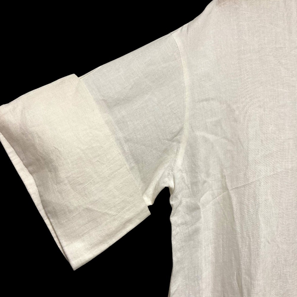 23SS JOURNAL STANDARD 60 Linen Stand Collar Dress in White Women USED