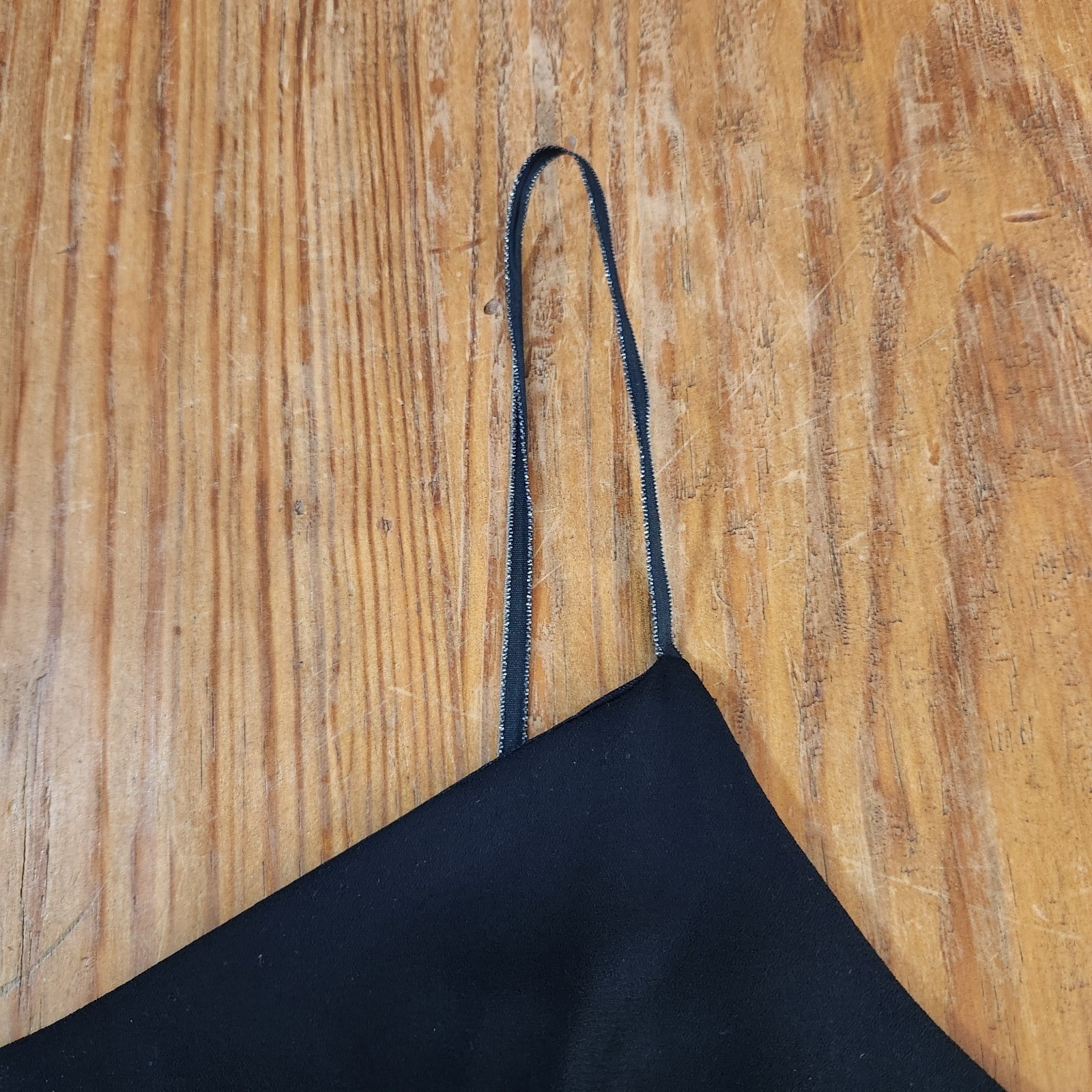 Black Asymmetrical Slip Dress Chiffon Strappy Y2K 90s Ruffle HOCO Large Vtg