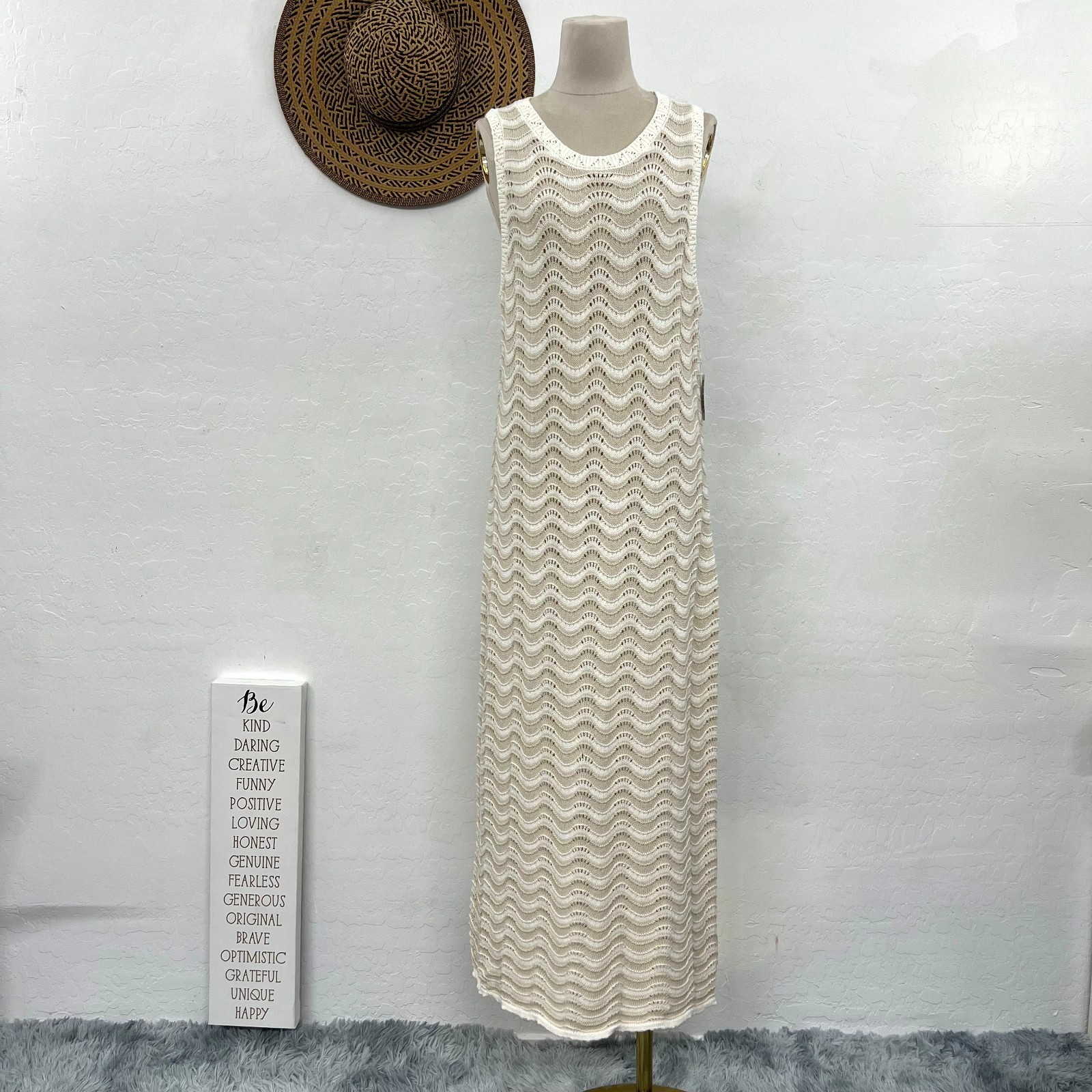 Old Navy crochet maxi sun dress XL beach summer ocean vacation festival boho