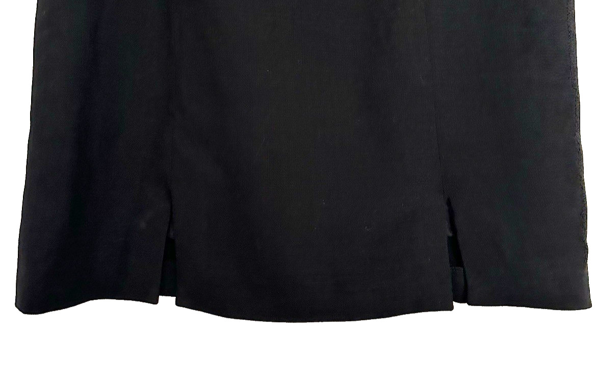 Brooks Brothers Loro Piana Sheath Dress Women’s 14 Black Stretch Wool Silk Lined