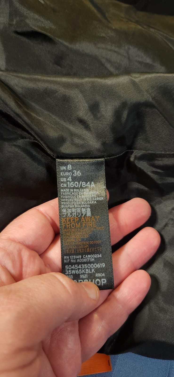 Topshop Black Brocade & Shimmer Fabric Prom or Cocktail Dress Cross Shoulder