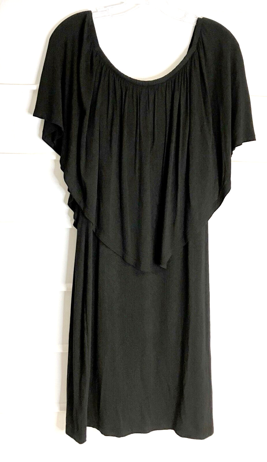 Thalia Sodi Black Rayon Popover Dress Medium EC!