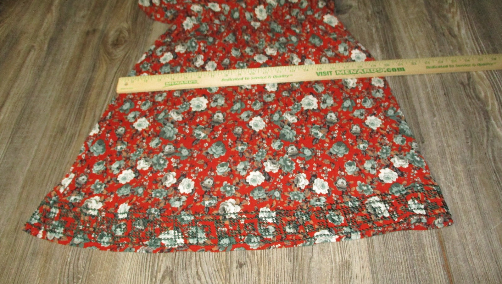 Market & Spruce Floral Gauze Red Embroidered Trim V-Neck Sleeveless Dress Size M