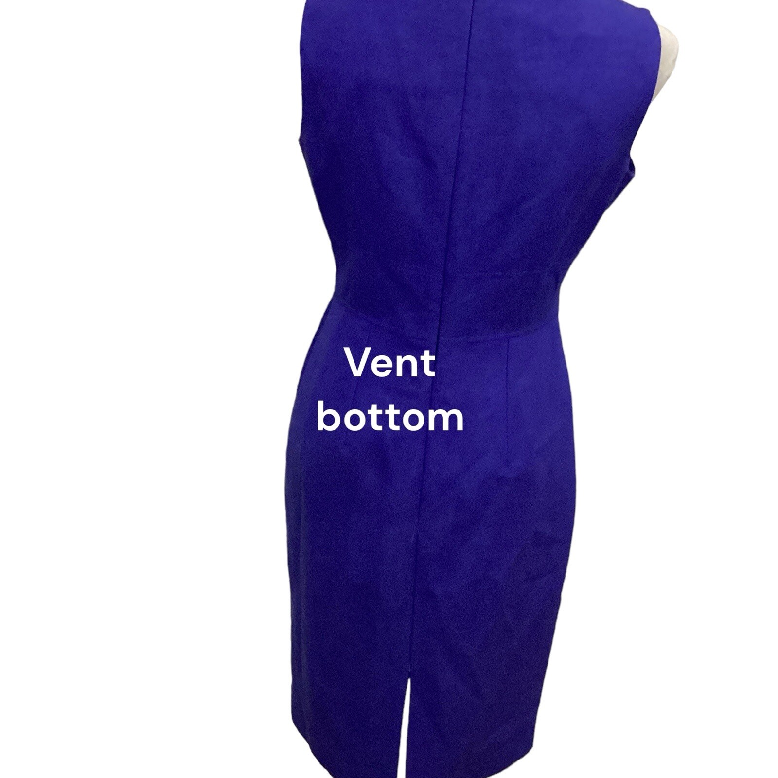 Hobbs Blue Cotton Dress Size 10 + Jacket Size 10 Short 39” Ec Away 30.4