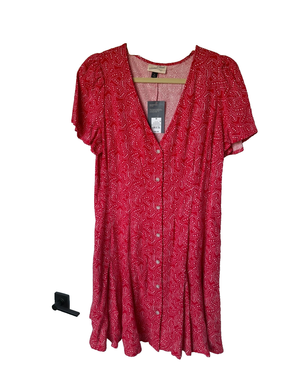 Universal Thread Women’s A-line Mini Dress Red Star Print Size M NWT