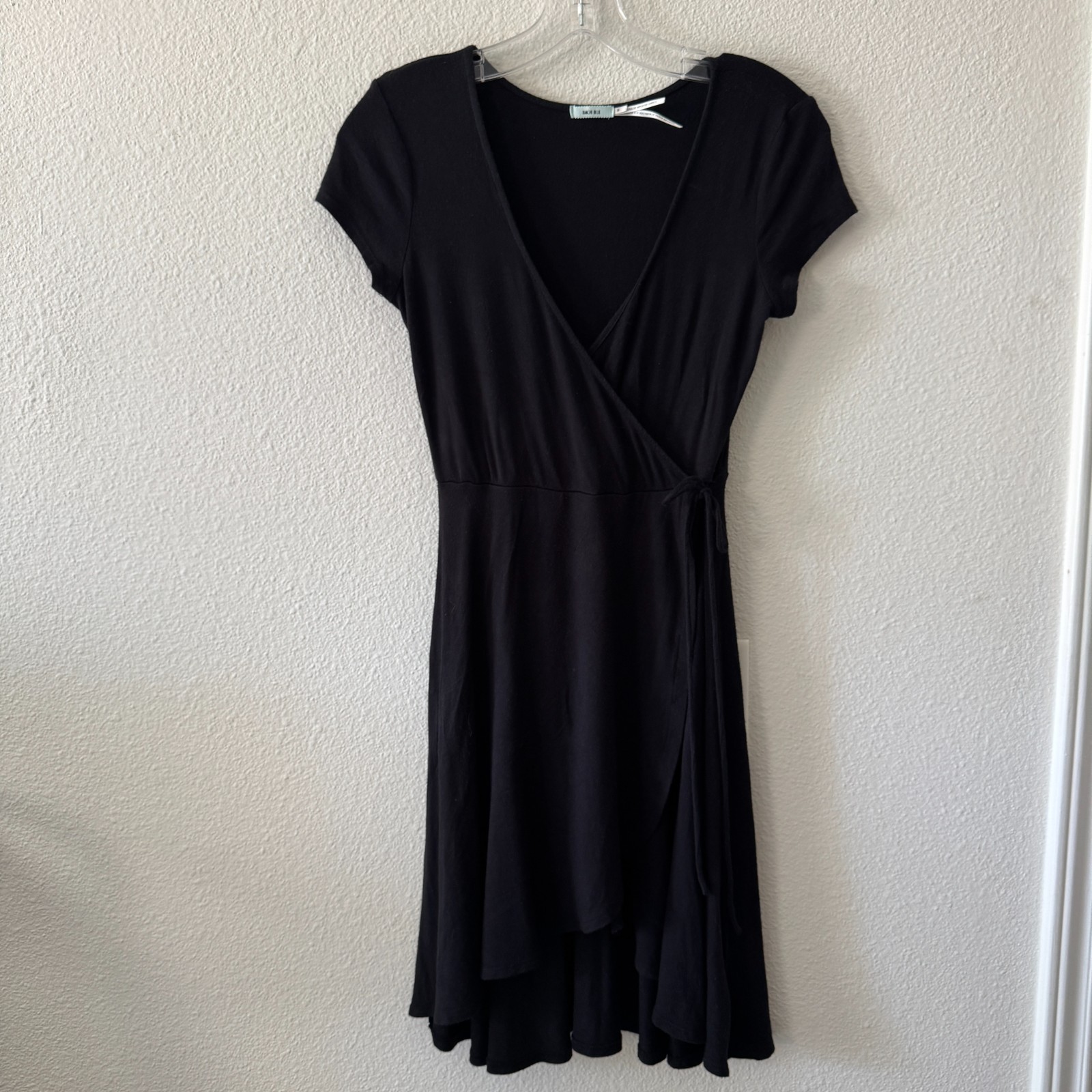 Urban Outfitters Kimchi Blue Black Wrap Tie Dress Women S Whimsygoth Minimalist
