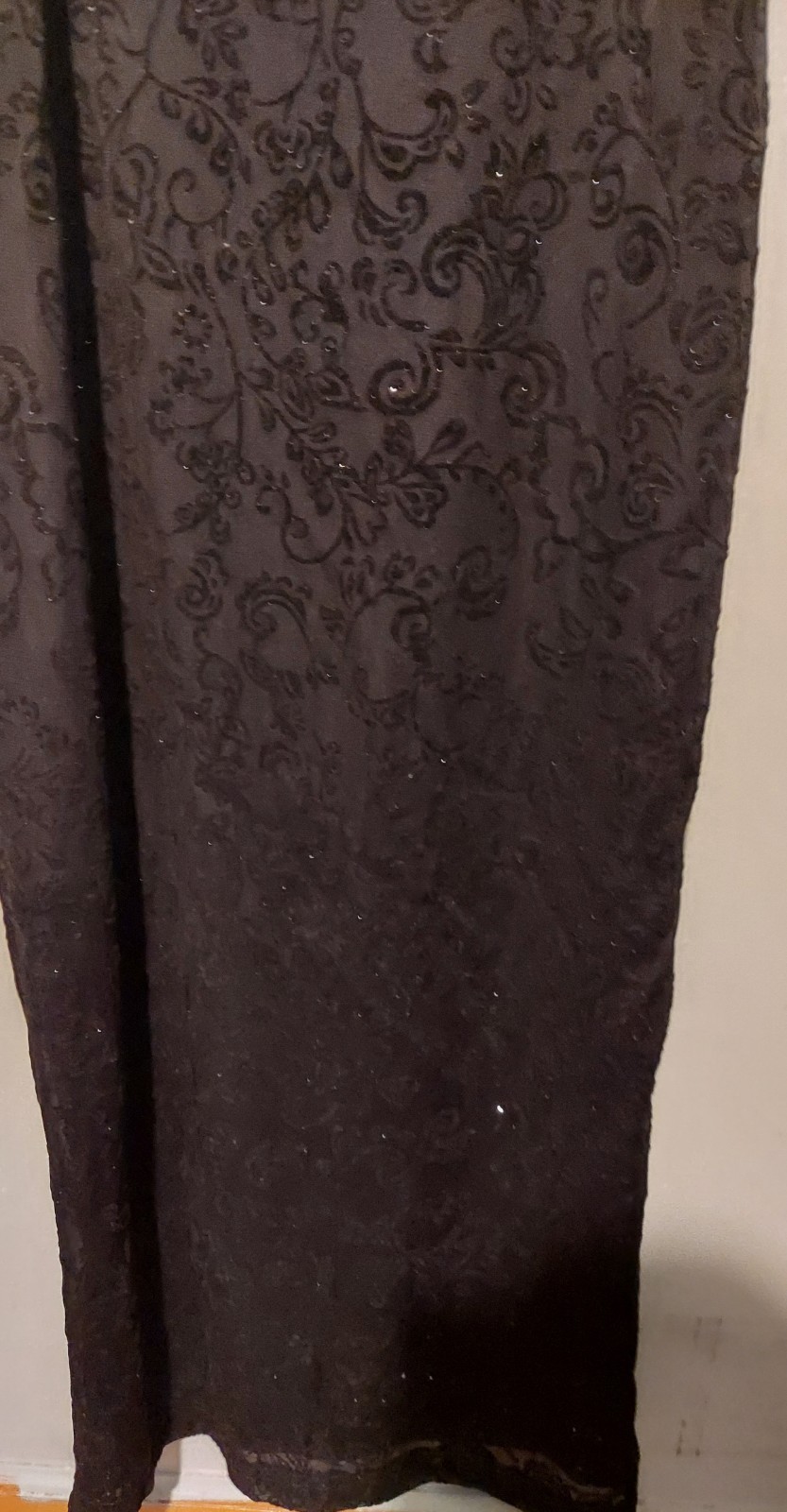 Y2K Sequin Paisley Maxi Evening Slip Dress Whimsigoth Glam M Prom Homecoming