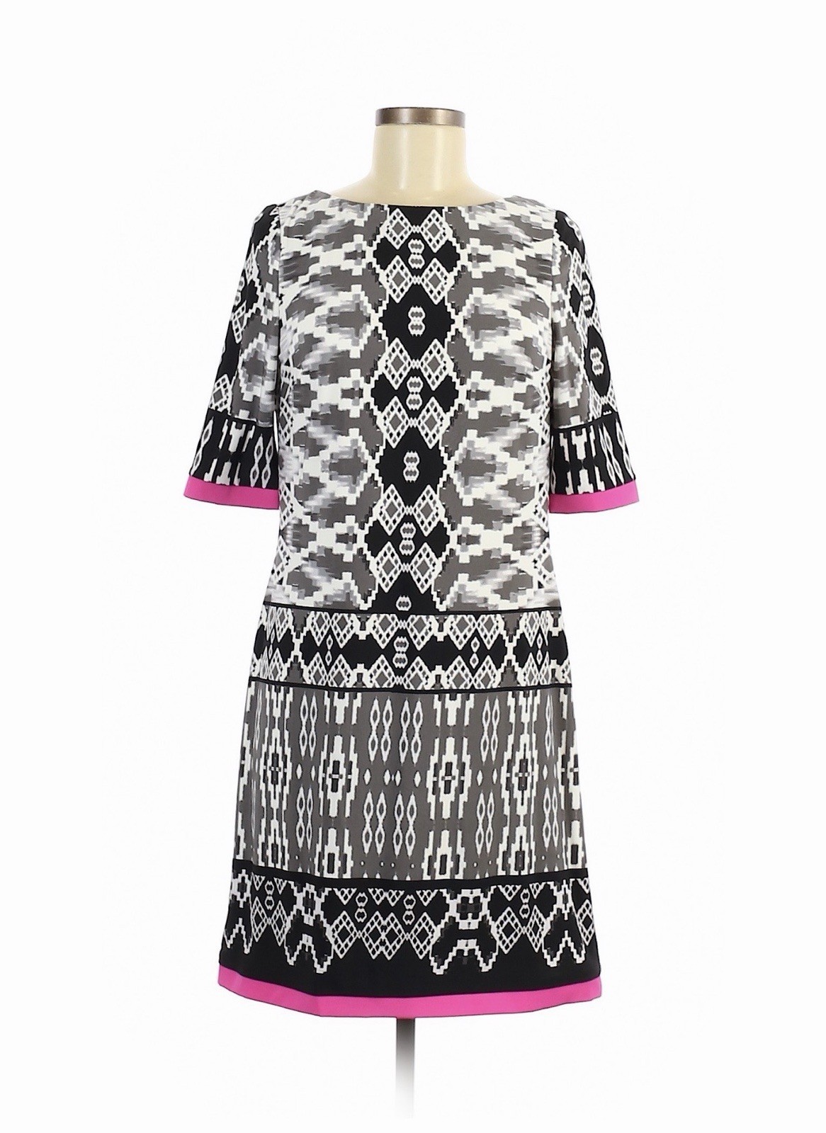 Eliza J Dress, Size 6, Black Multi Color
