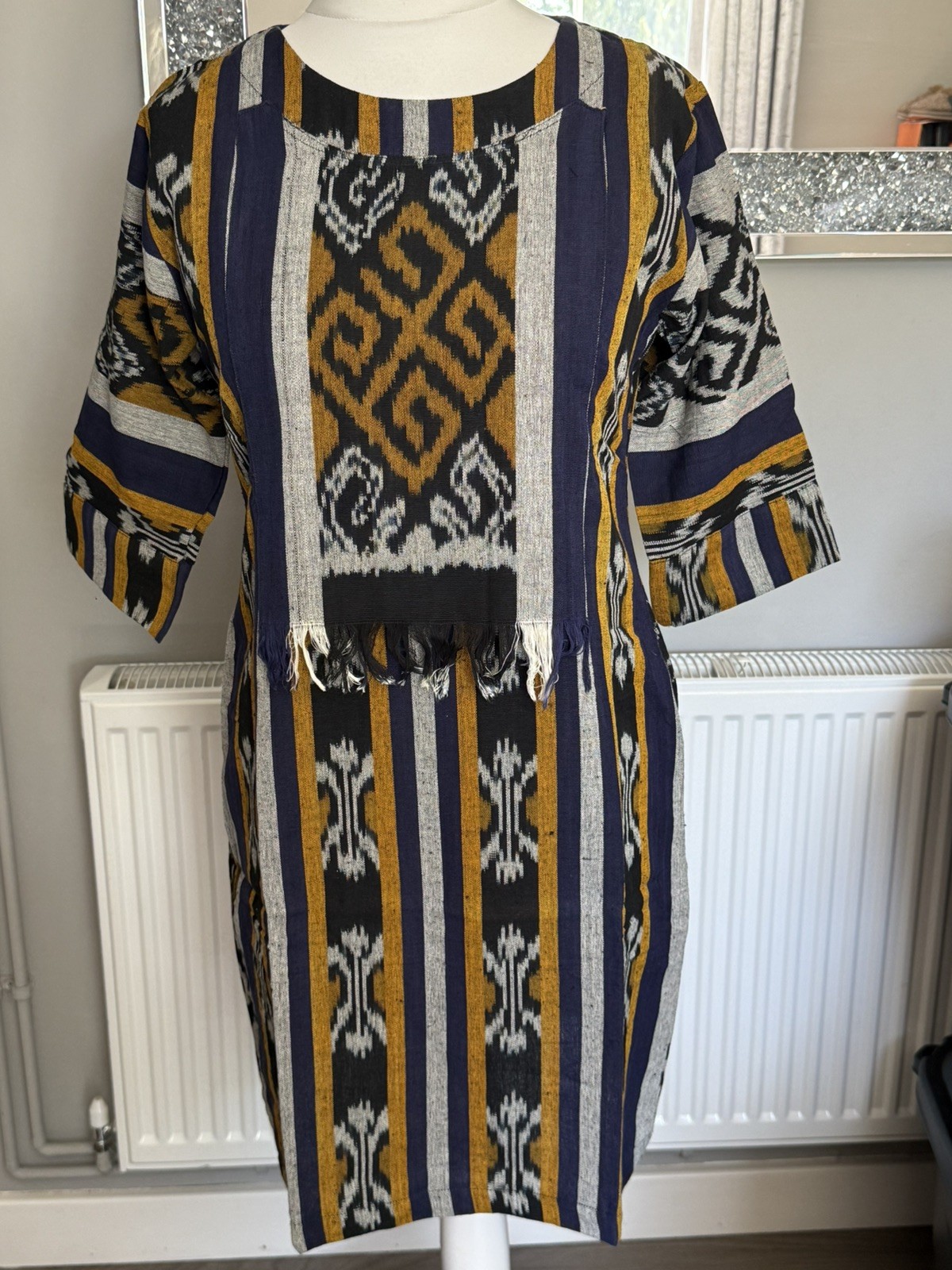 Bnwt Lovely Ladies 100% Cotton Royal Bali Dress Size S uk 10/12 Back Zip