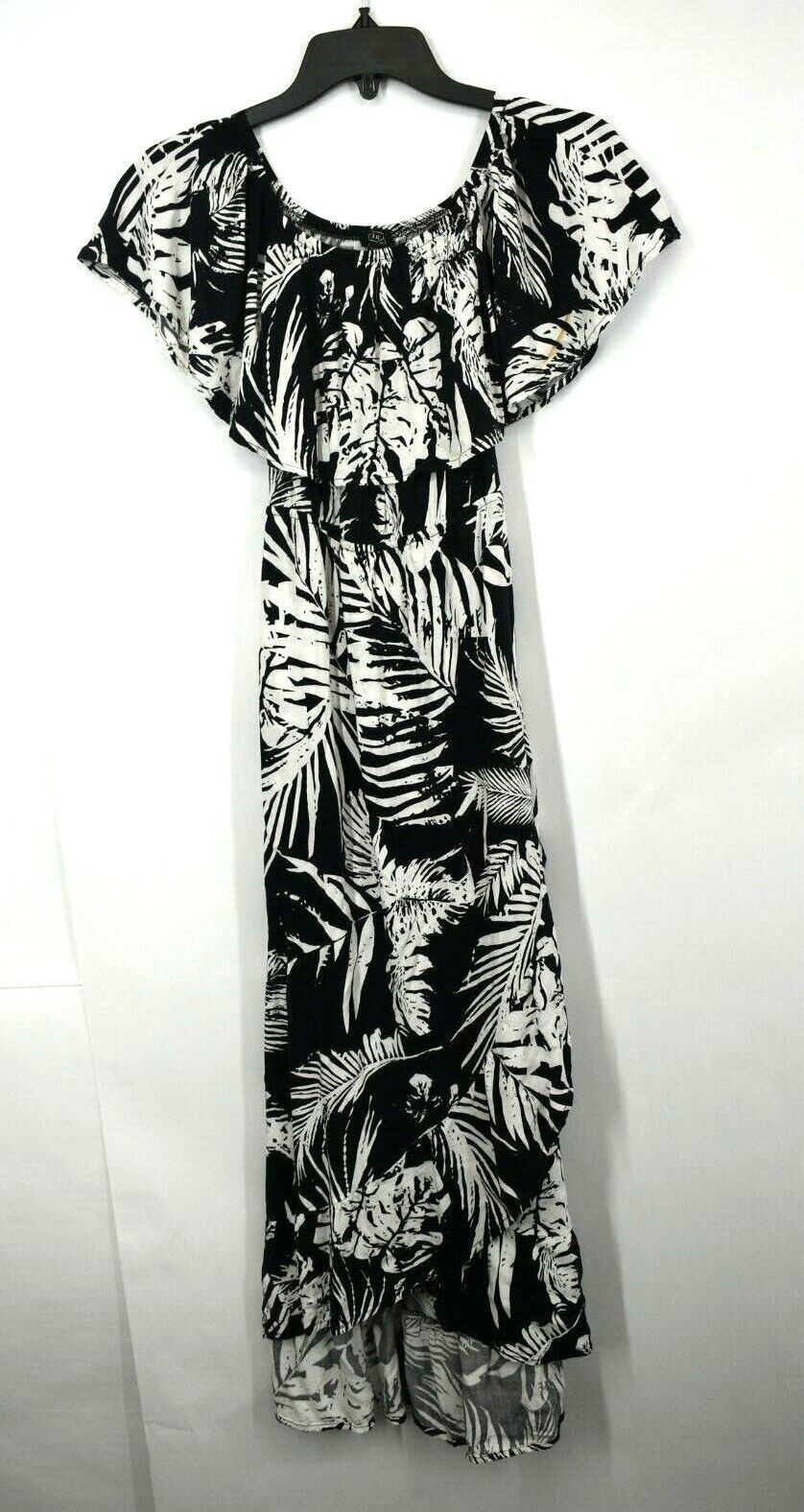 Lira Womens Gardenia Off the Shoulder High Low Dress Slip Short Sleeve Ruffle XS