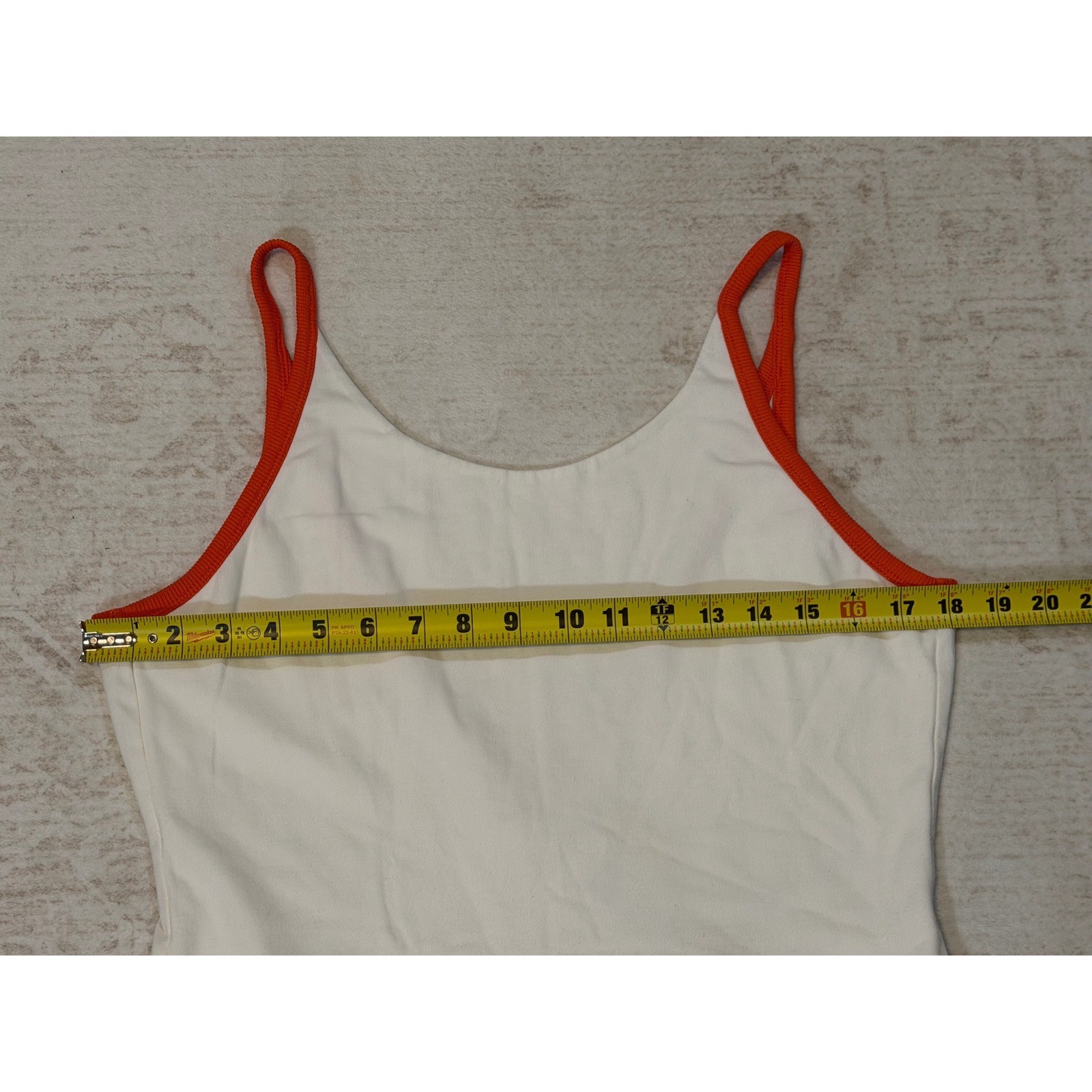 FP Movement Free People Hot Shot Exercise Dress White Red Trim Large Activewear
