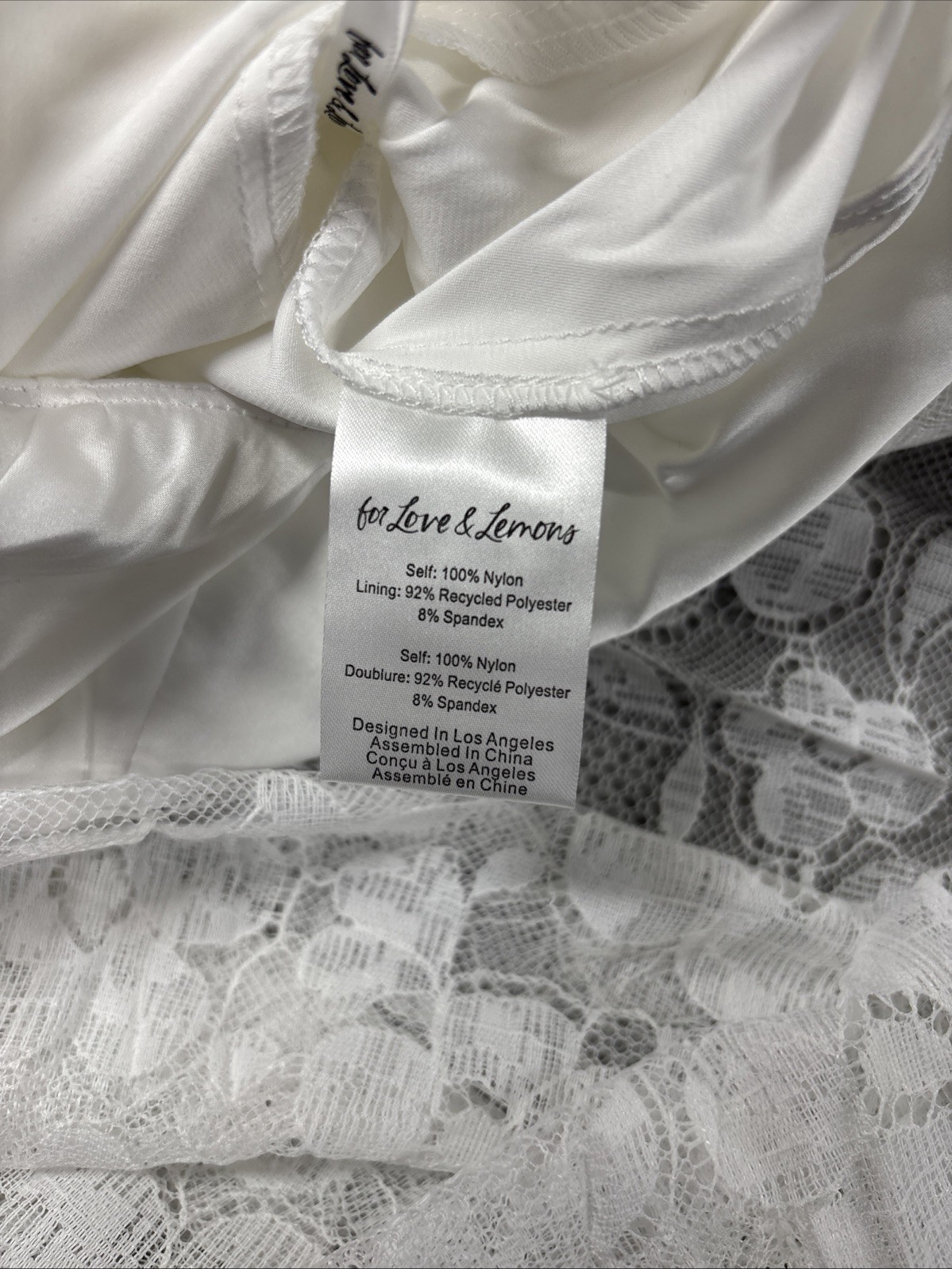 NWT For Love and Lemons Lorena Maxi Dress White Lace Size XS