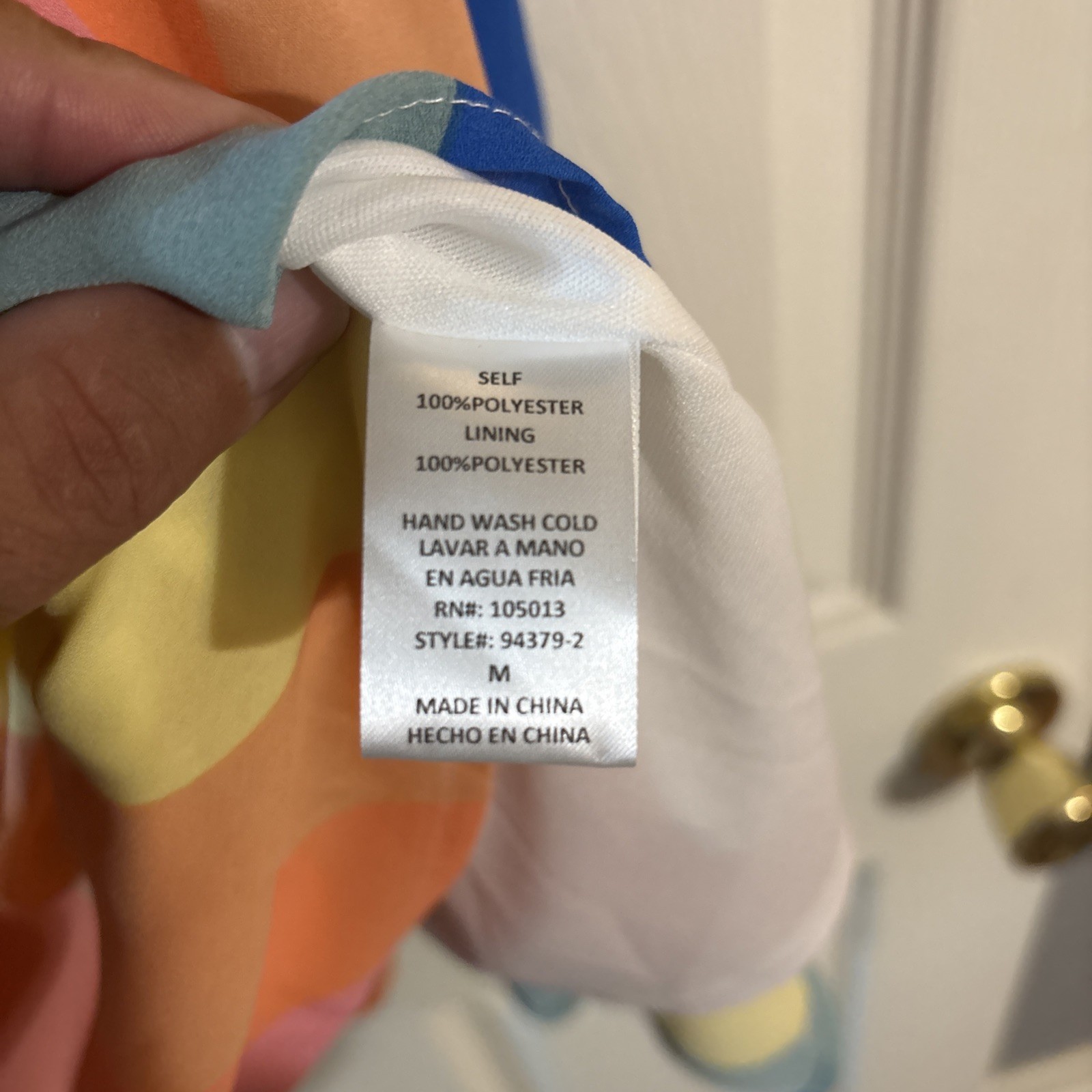 Emily Wonder/Andree Rainbow Colorful Ruffled One Shoulder Striped Dress Sz M