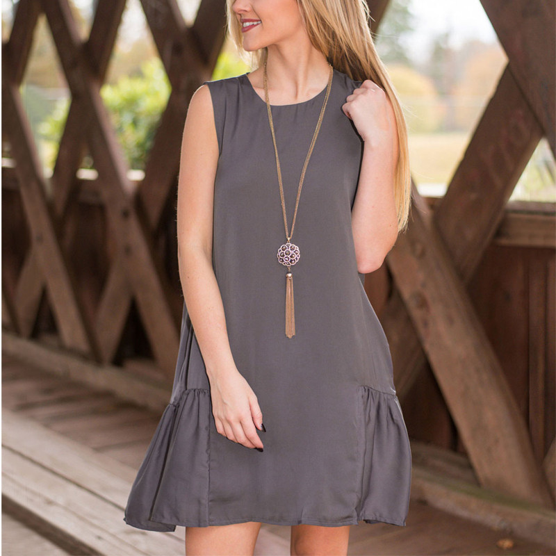 Fashion Women Sling Sleeveless Sexy A-Line Mini Loose Beach Evening Party Dress