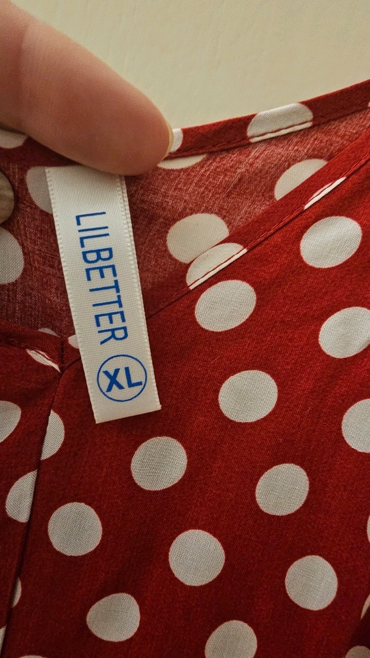 LILBETTER Red White Polka Dot Maxi Dress Women’sSZ XL AdjustableStrapsSleeveless
