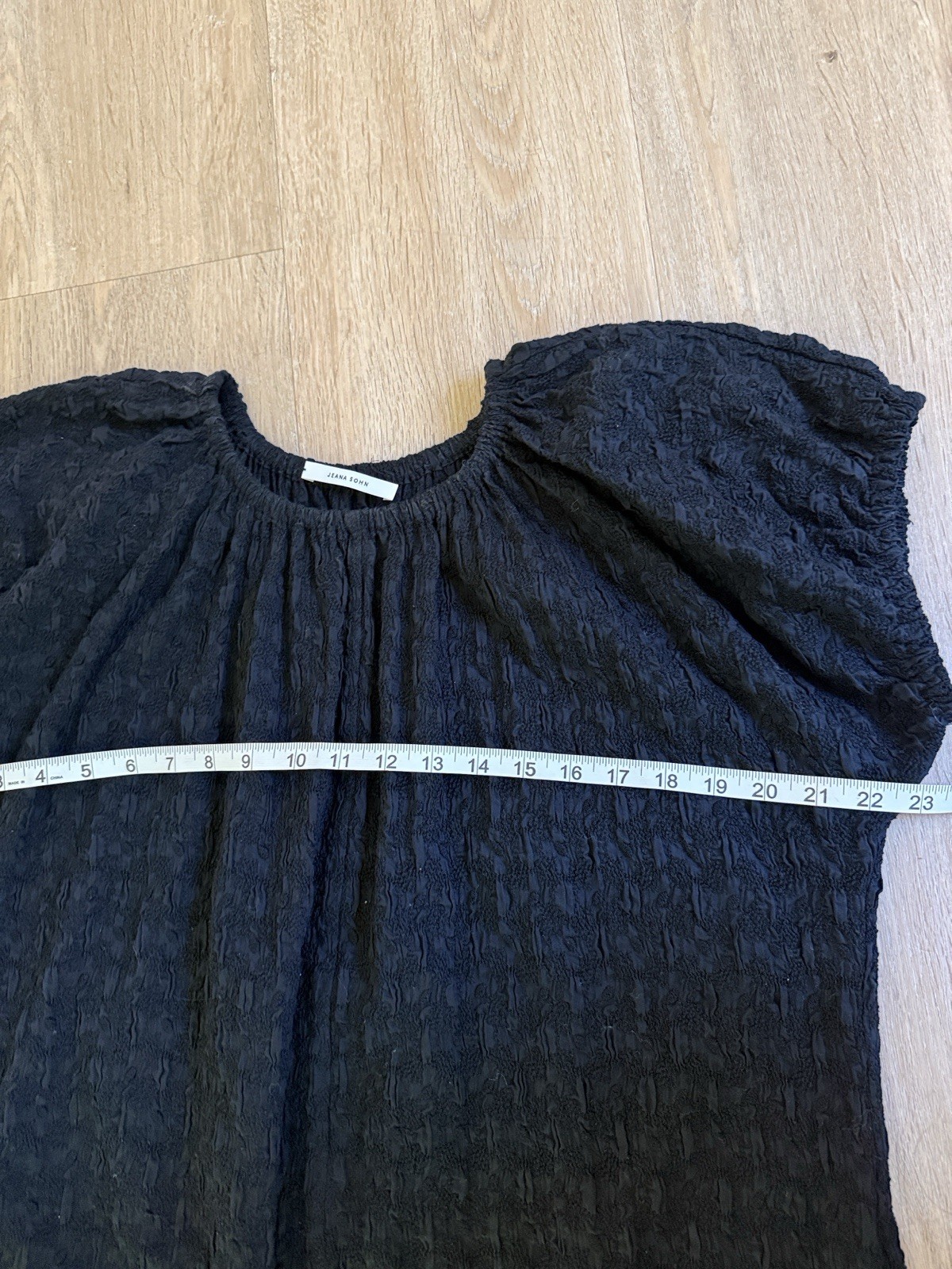 Jeana Sohn Black Textured Cap Sleeve Maxi Dress Size 1