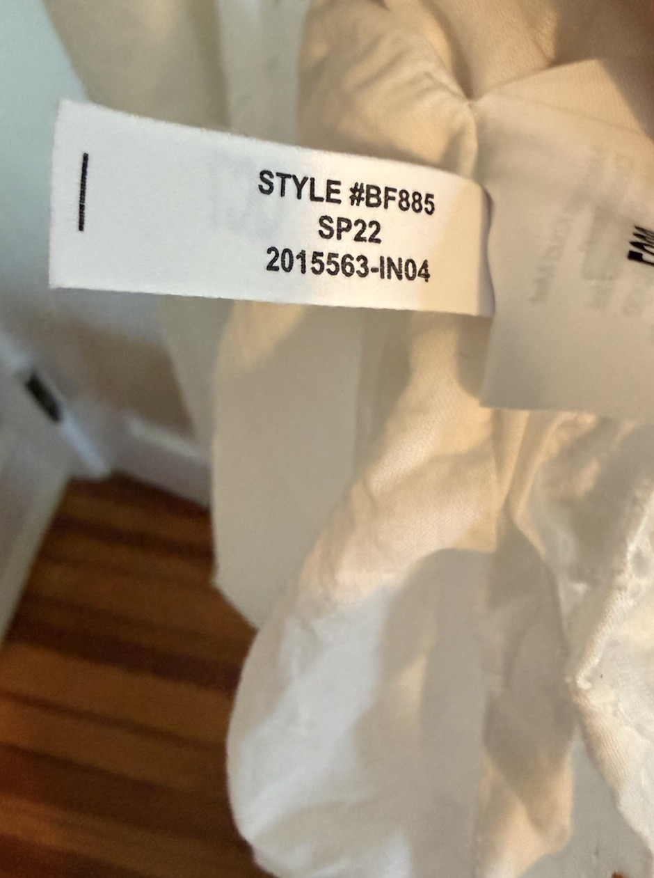 J.Crew Eyelet Dress White Cotton with Pockets Size 16 – Spring 2022 Collection