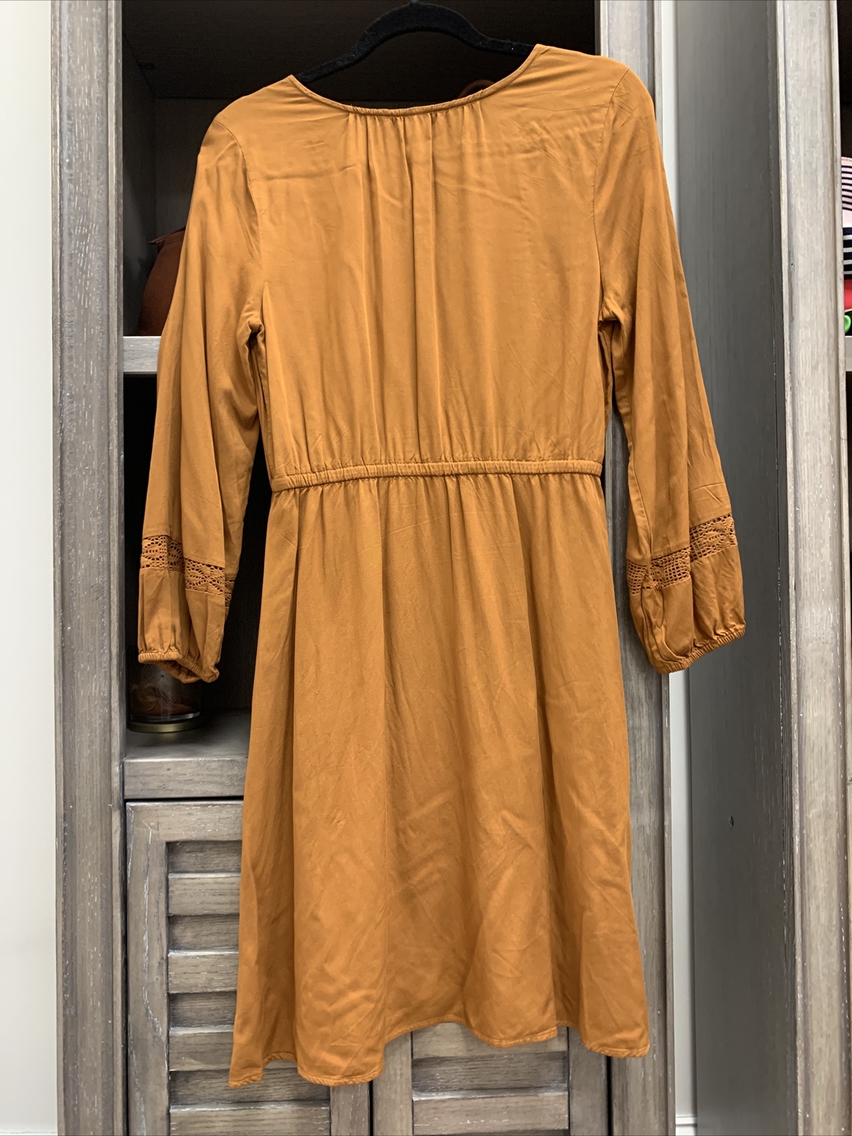 honey brown long sleeve cotton old navy dress size S Never worn