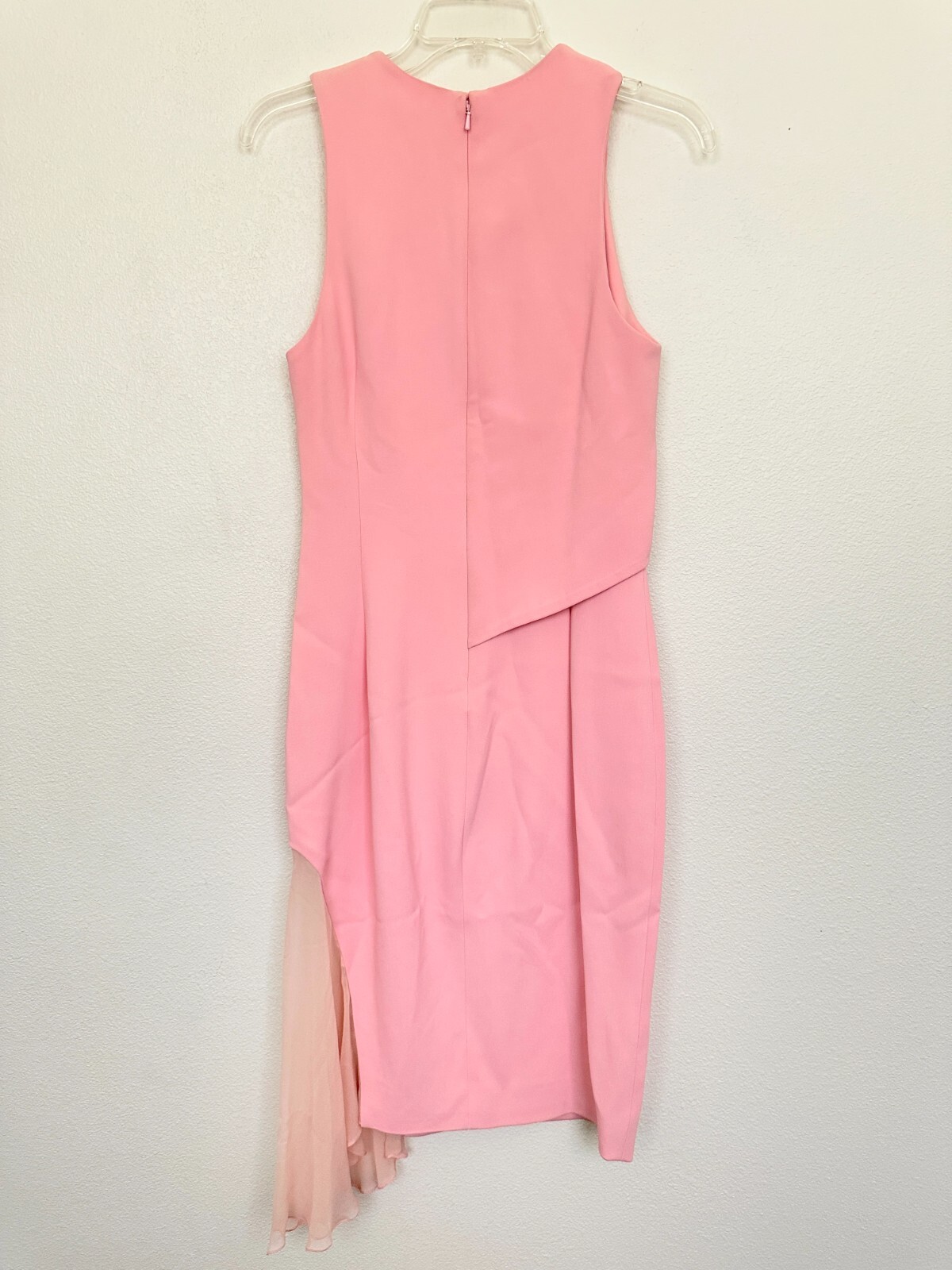 Cushnie Et Ochs Layered Ruffle Sheath Dress Pink Midi Sleeveless Women’s Size 6
