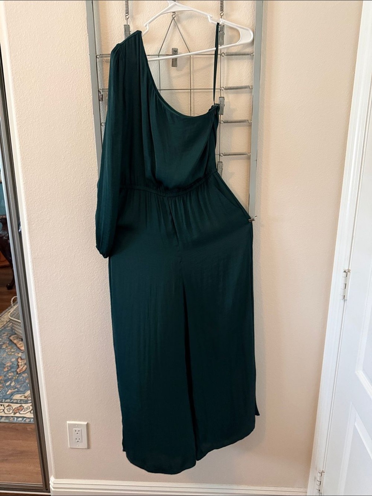 Naked Zebra Size Small One-Shoulder Dark Green Women’s Jumpsuit