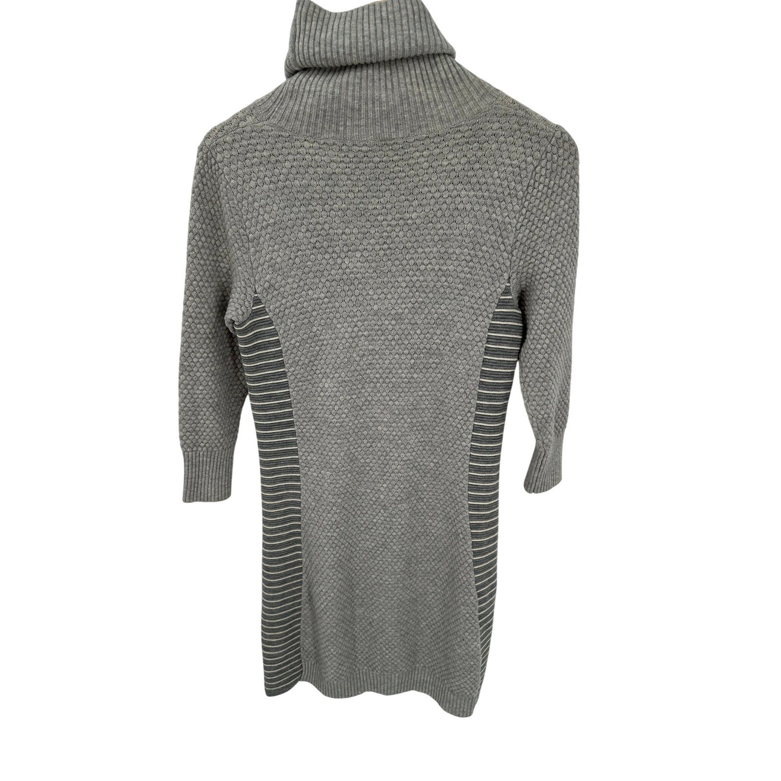 Athleta Textured Turtleneck Sweater Dress Womens M Merino Wool Warm Winter