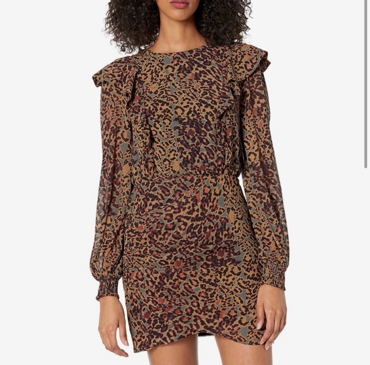 All Saints Elodie Halftone spiced honey brown mini dress women’s size 4, NWT