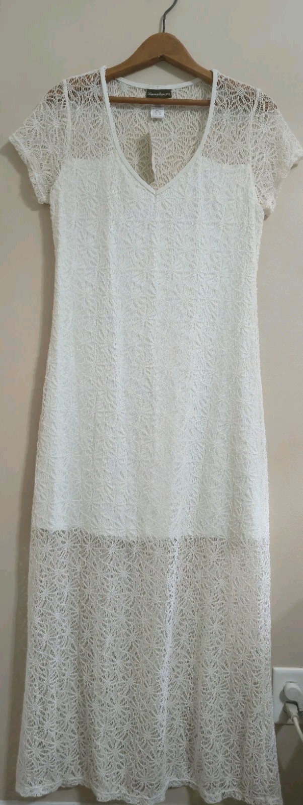 Tommy Bahama Vintage Floral Lace Maxi Dress W White NWT Crochet Beach Wedding